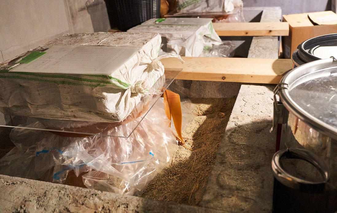 ワインを造る地下のスペース