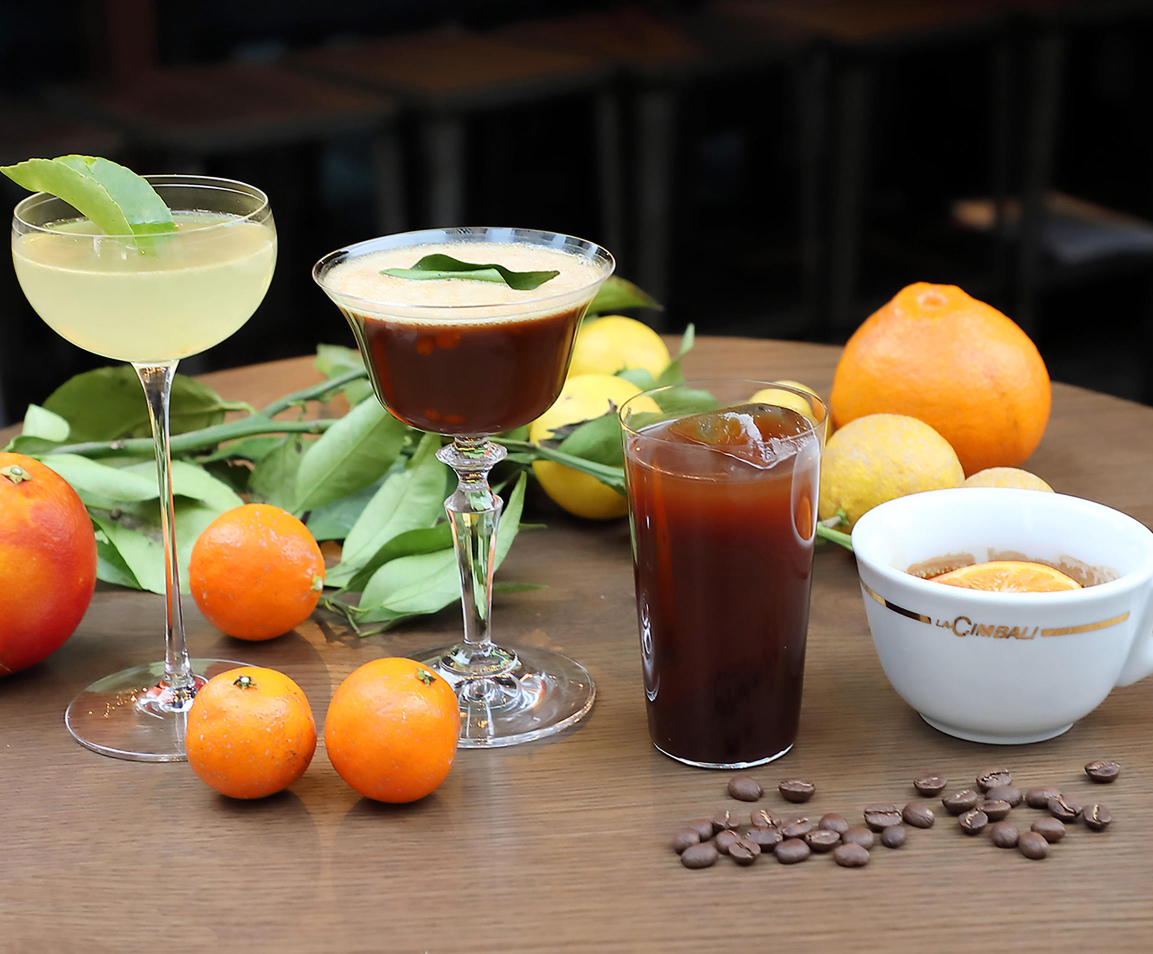 柑橘のカクテル