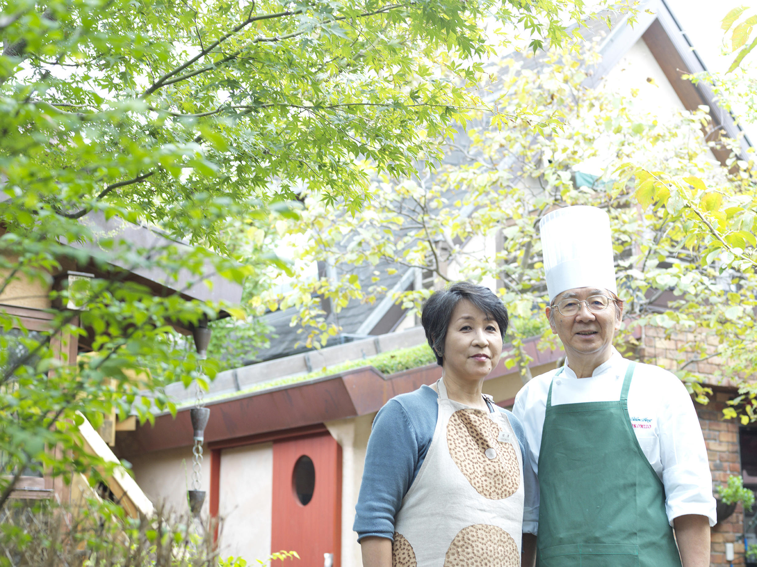 横溝シェフと奥様の真弓さん。