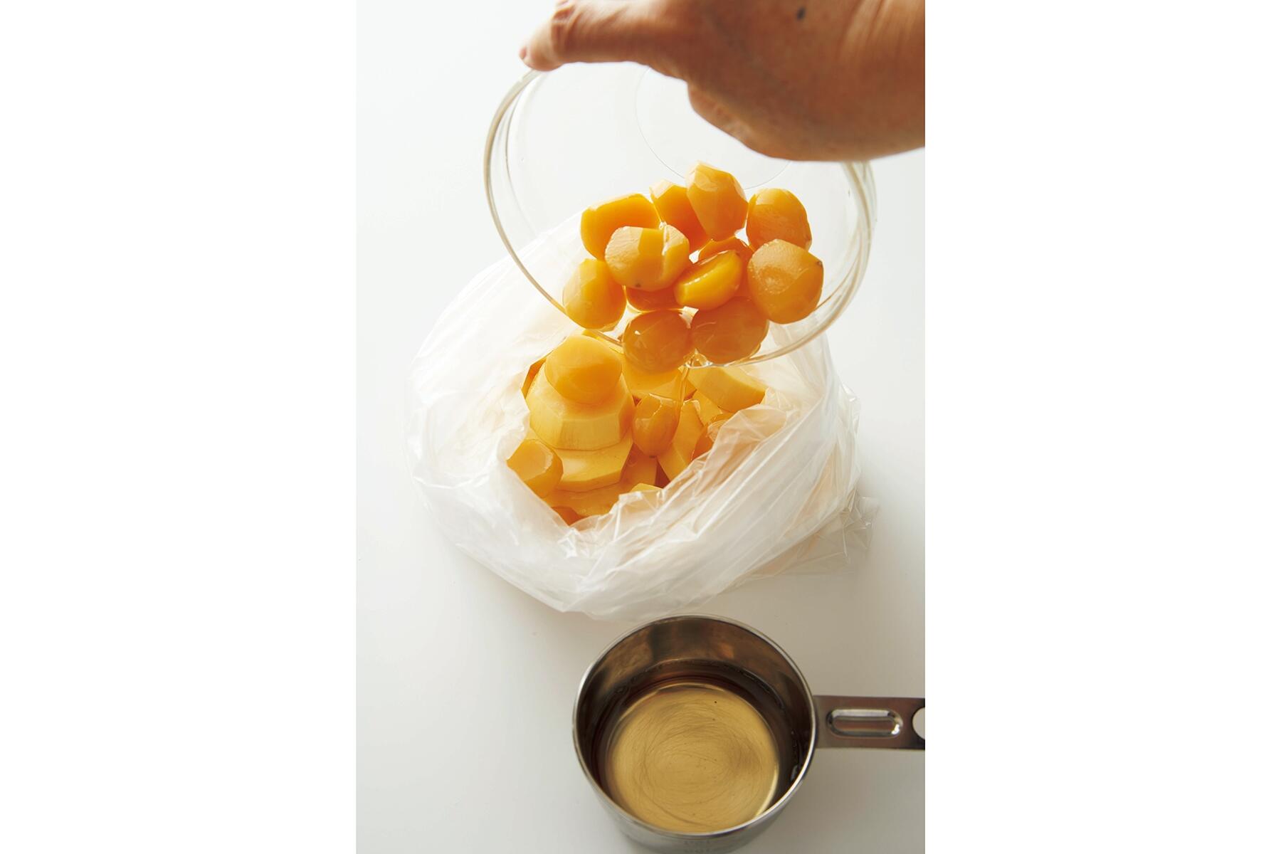 調味液と混ぜる