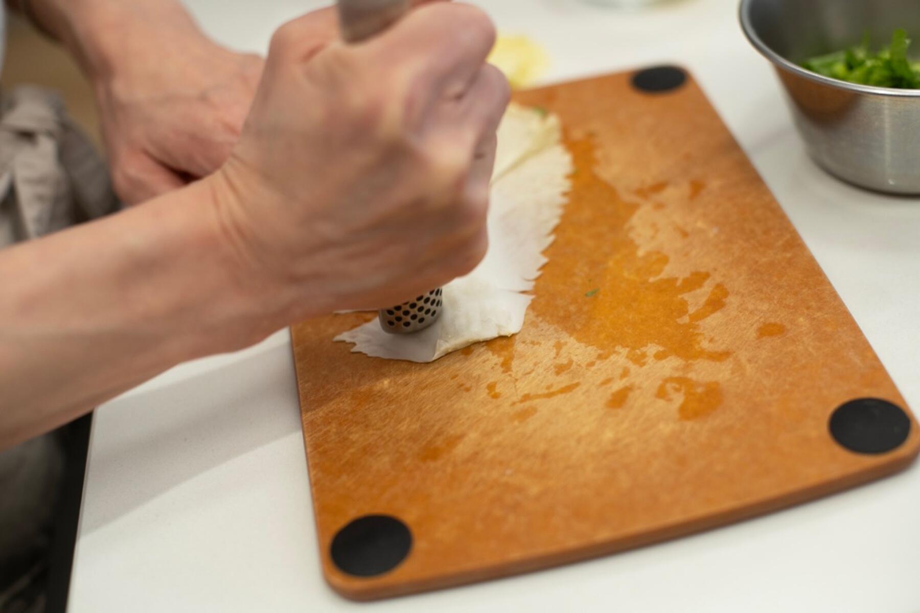 野菜と生地の下準備