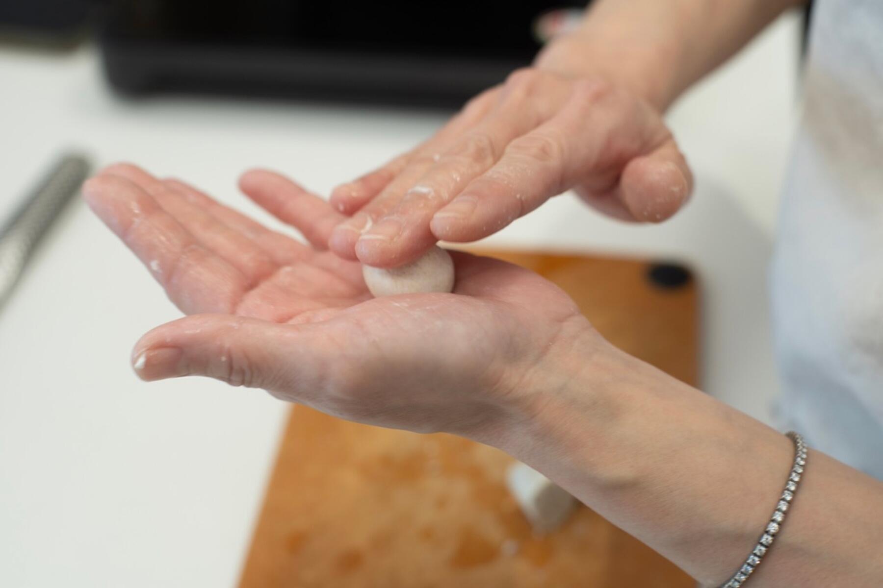 団子の下ごしらえ