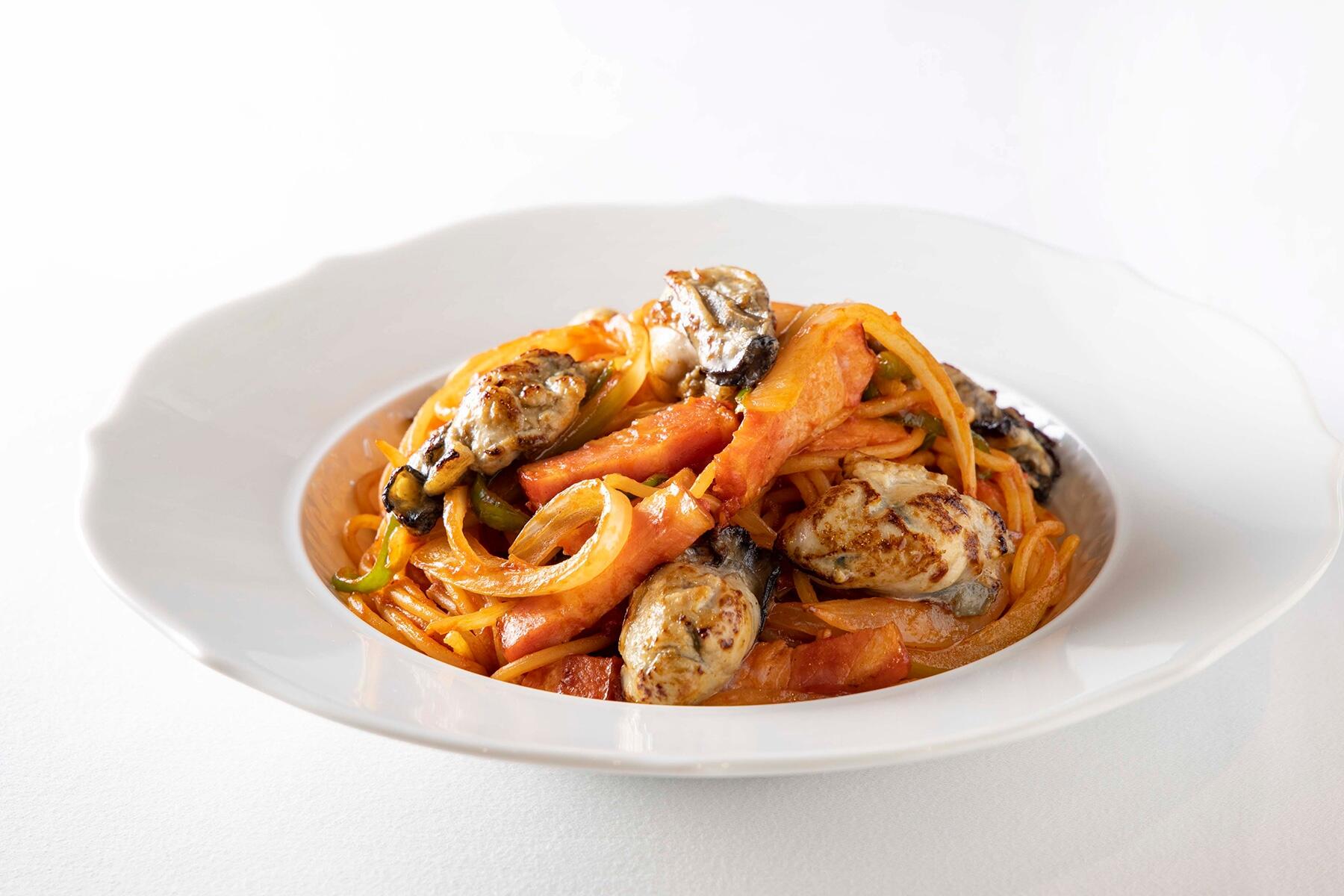 牡蠣の旨味たっぷりナポリタン