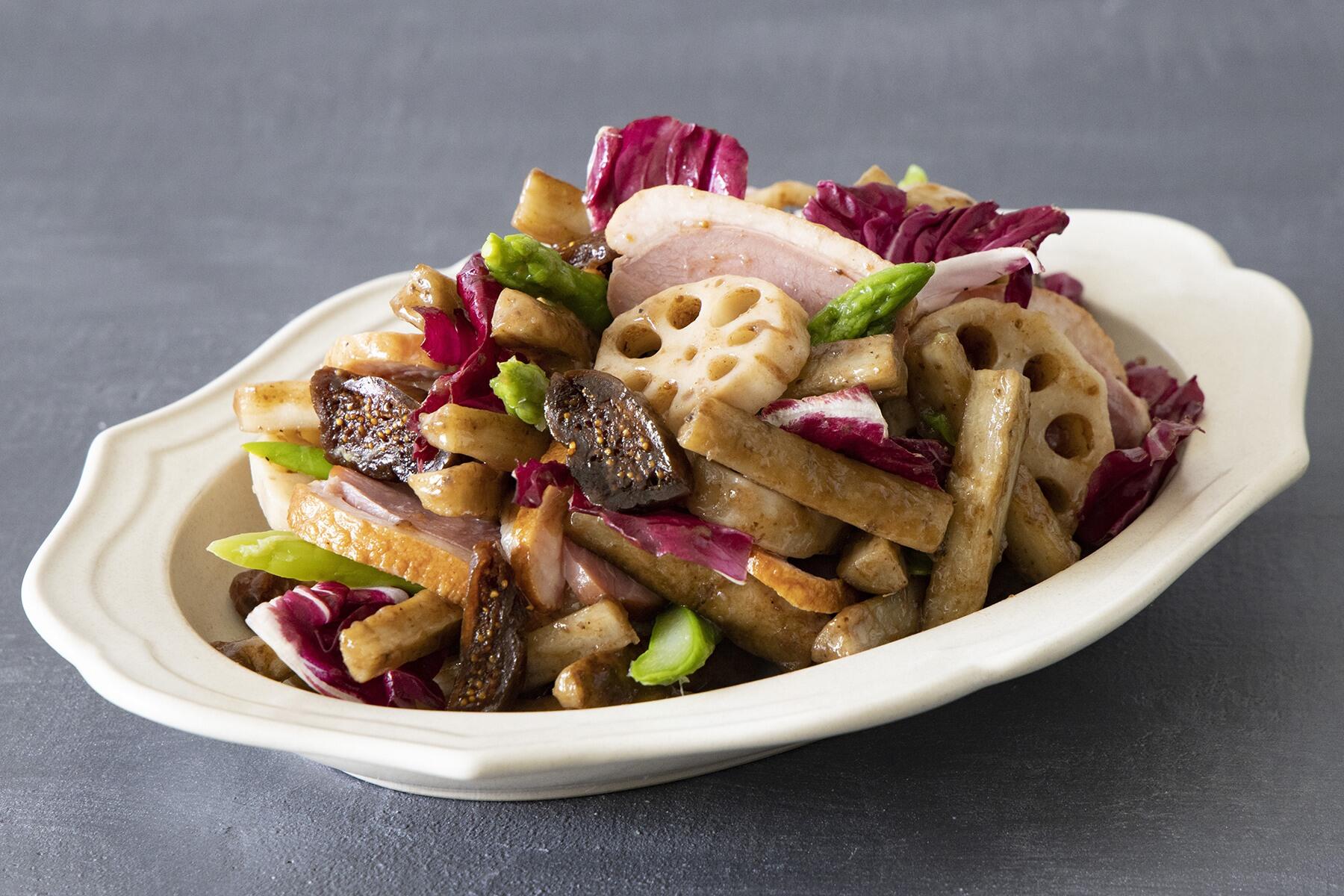 オリーブ&バルサミコビネガー薫る 合鴨のイタリアンごぼうサラダ(150g)1,000円