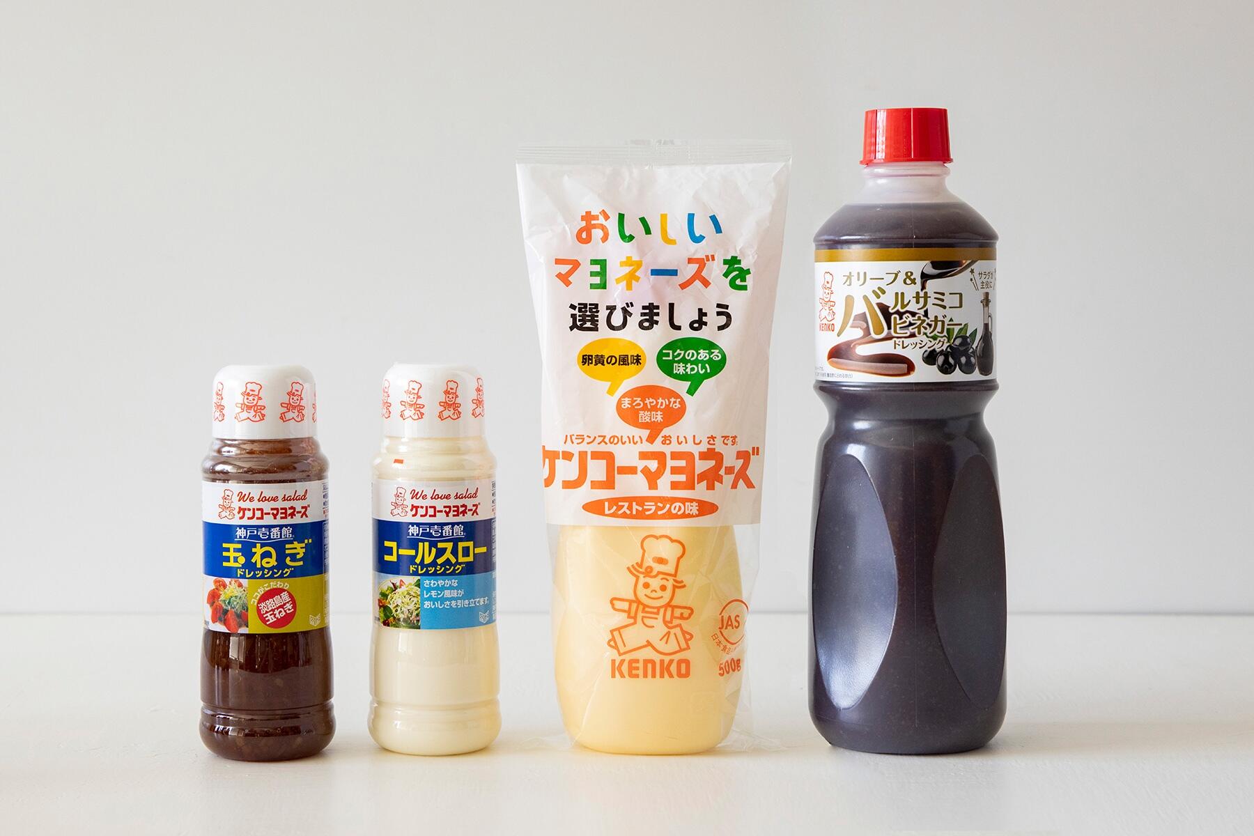 マヨネーズ・ドレッシング 左から各410円、460円、1,030円