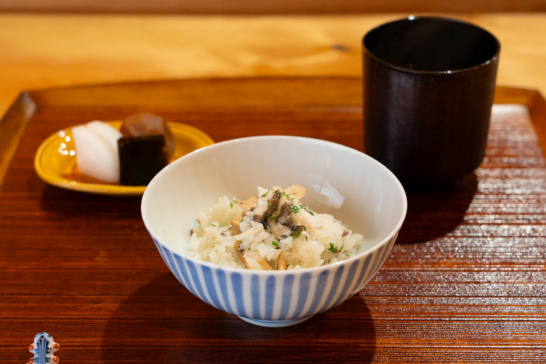 地元のかますと松茸の炊き込みご飯