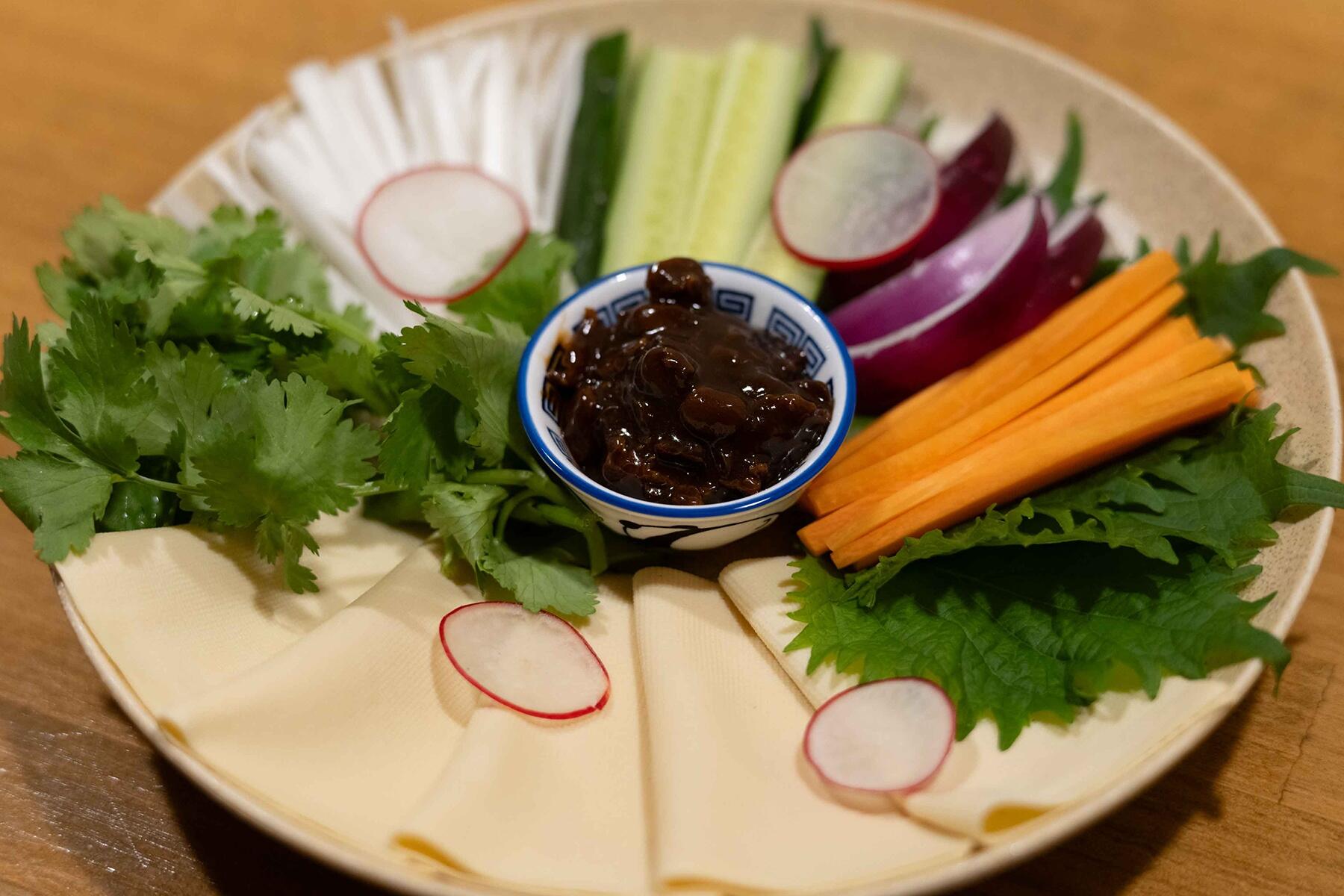 干し豆腐の野菜包み