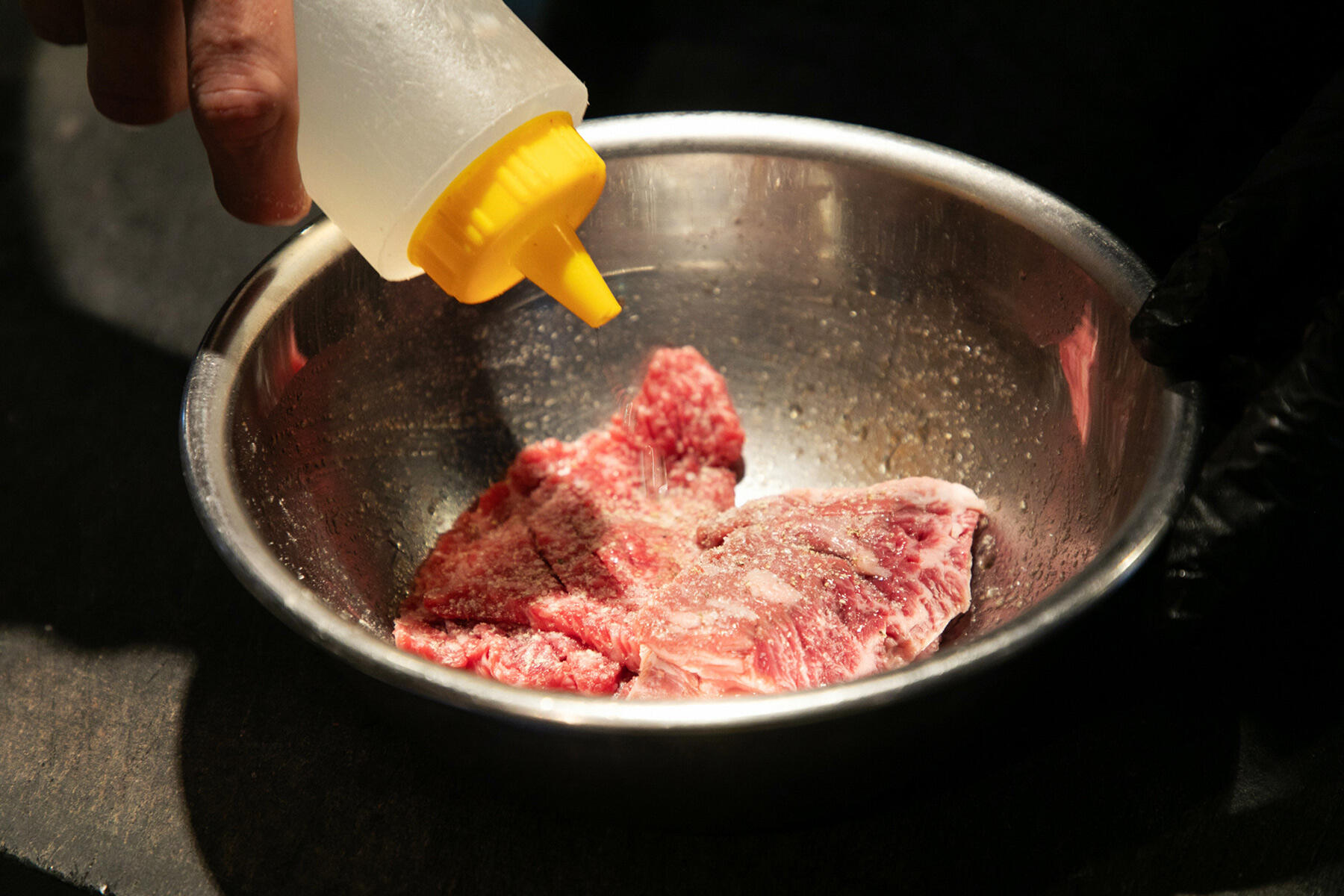 赤身肉の味付け