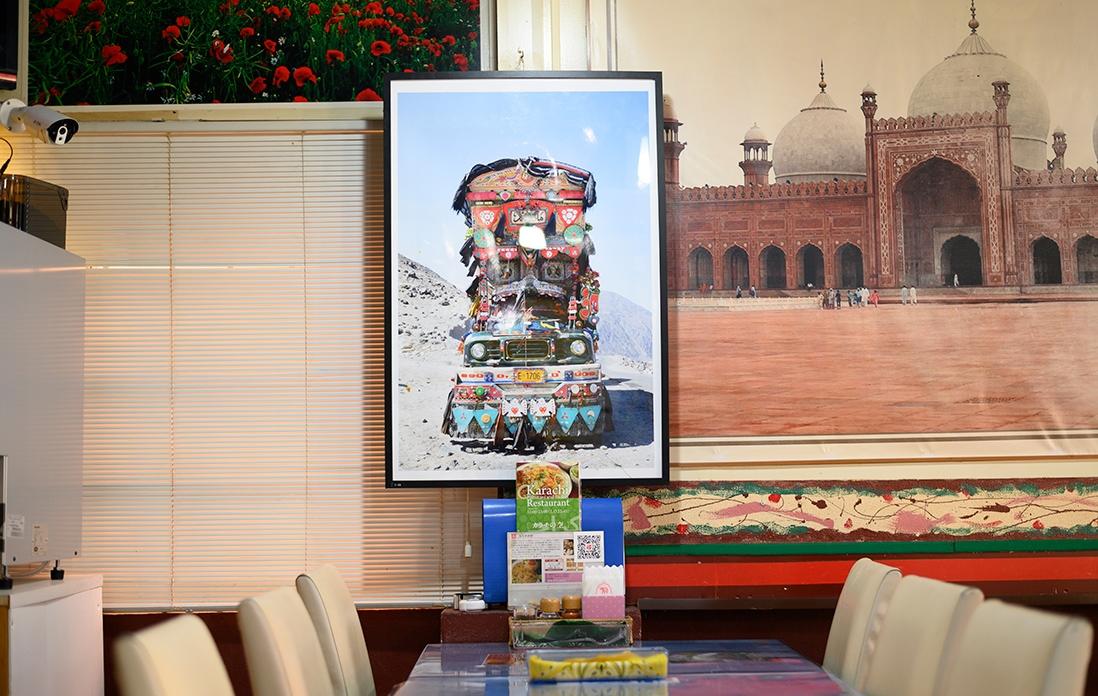 店内の壁面写真