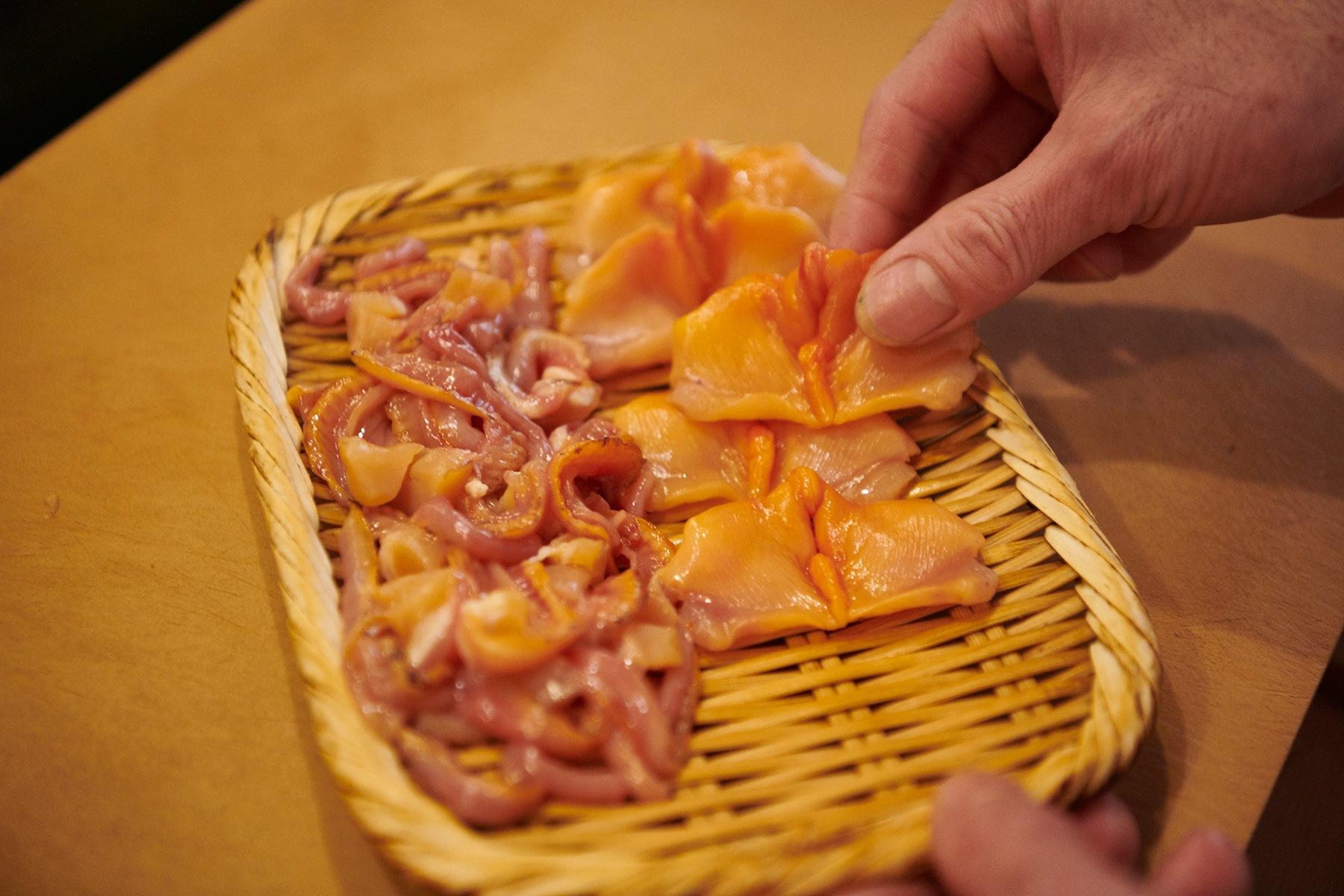 処理をほどこした赤貝