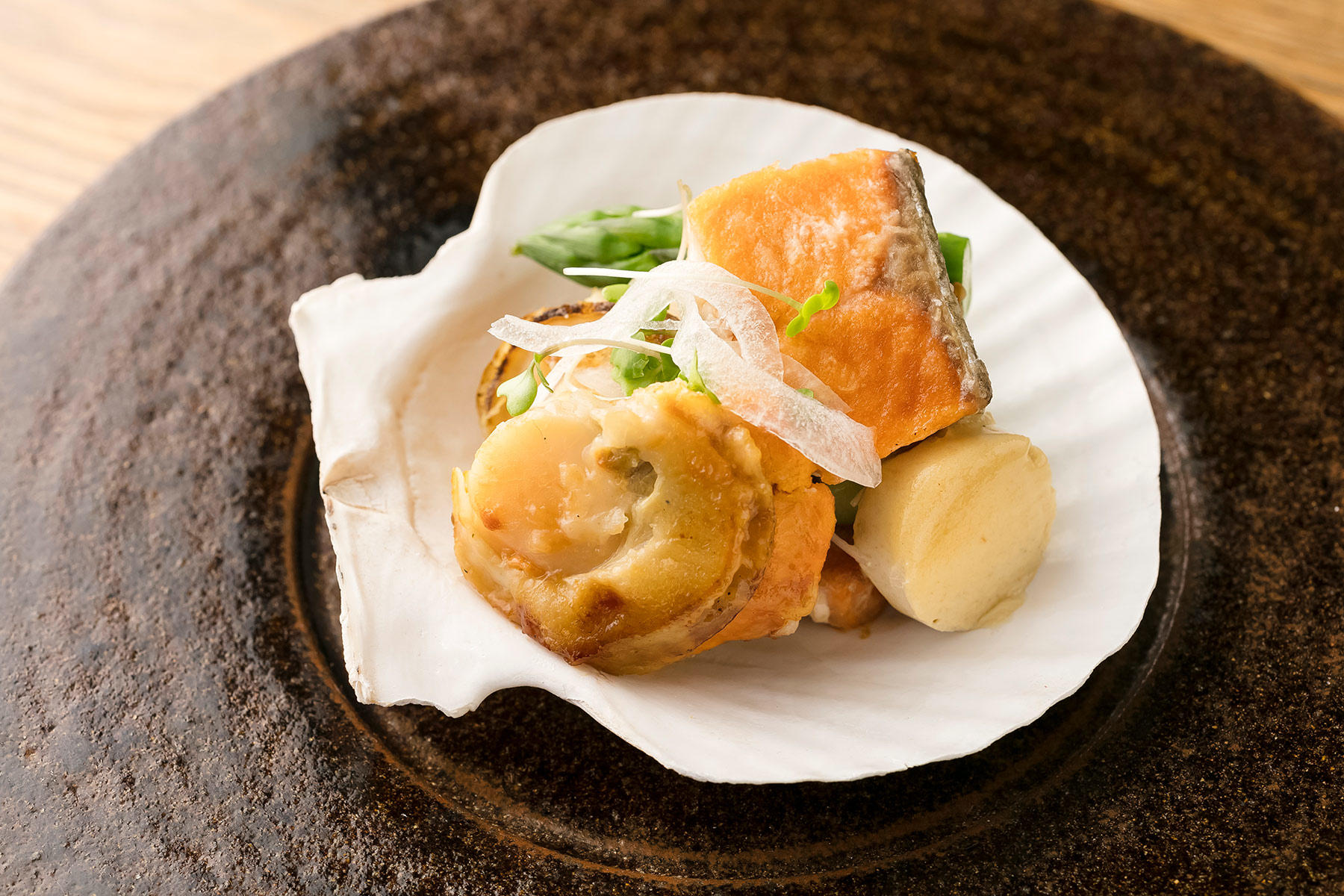 ほたてと秋鮭のバター焼き～鈴なり流～