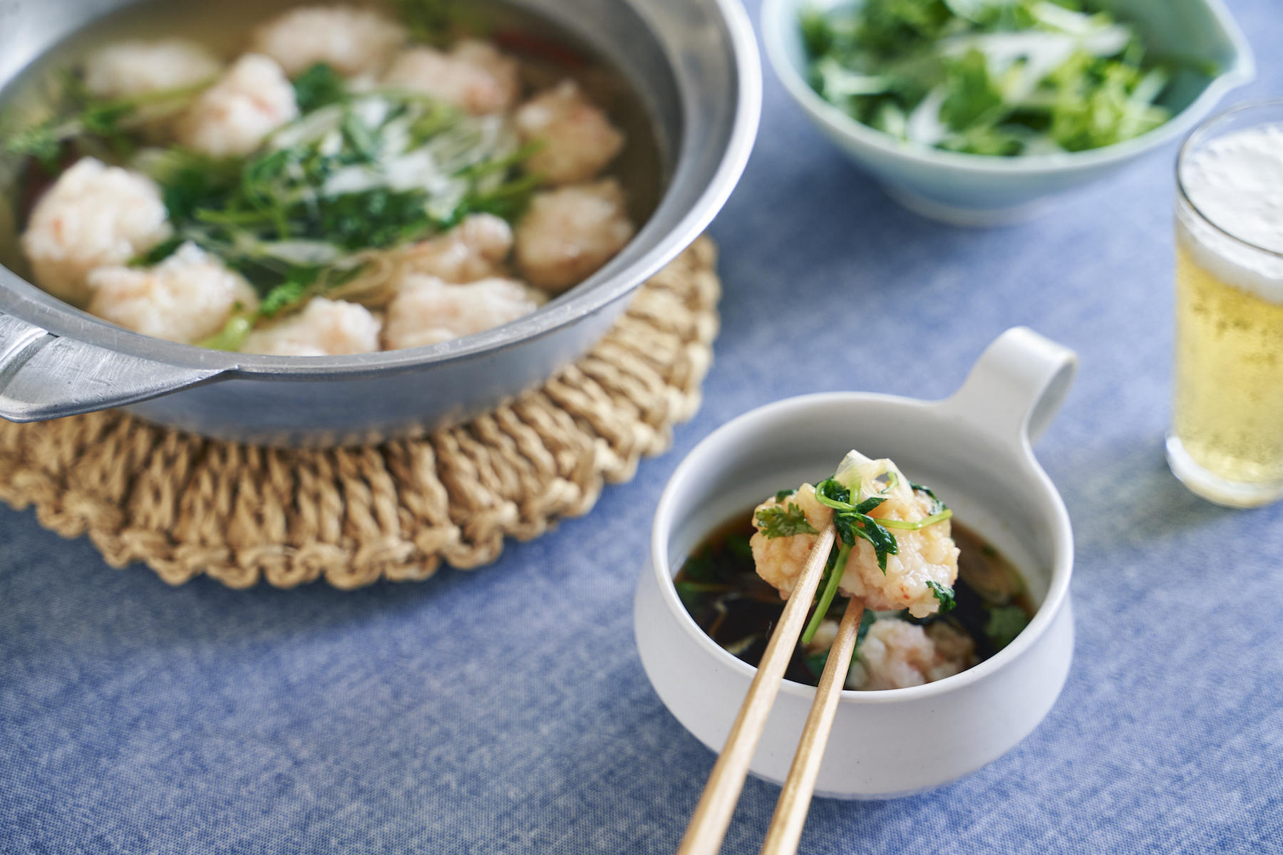 海老だんごのパクチー鍋