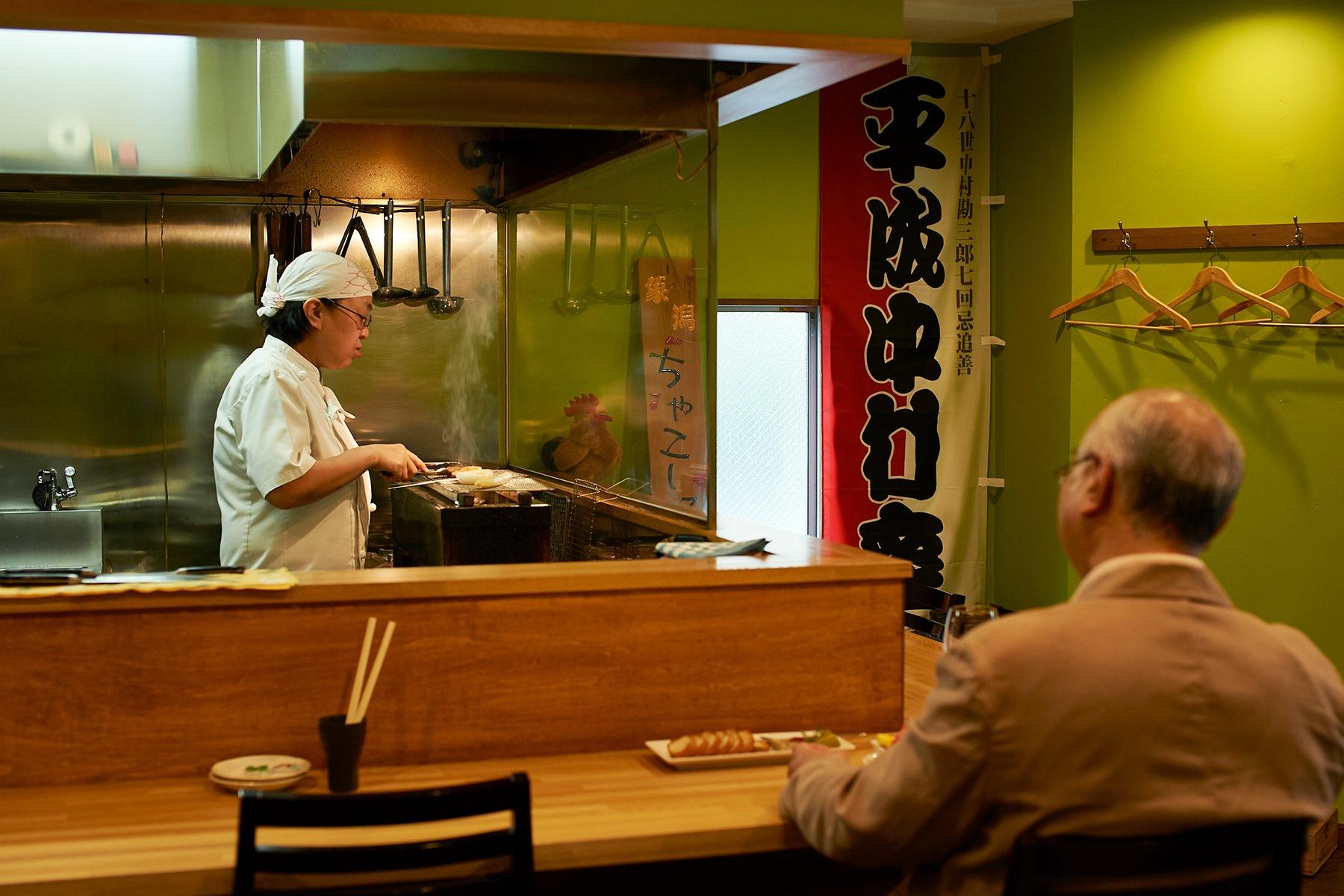 今回登場する「ちゃこーる」は一面グリーンの壁が印象的。