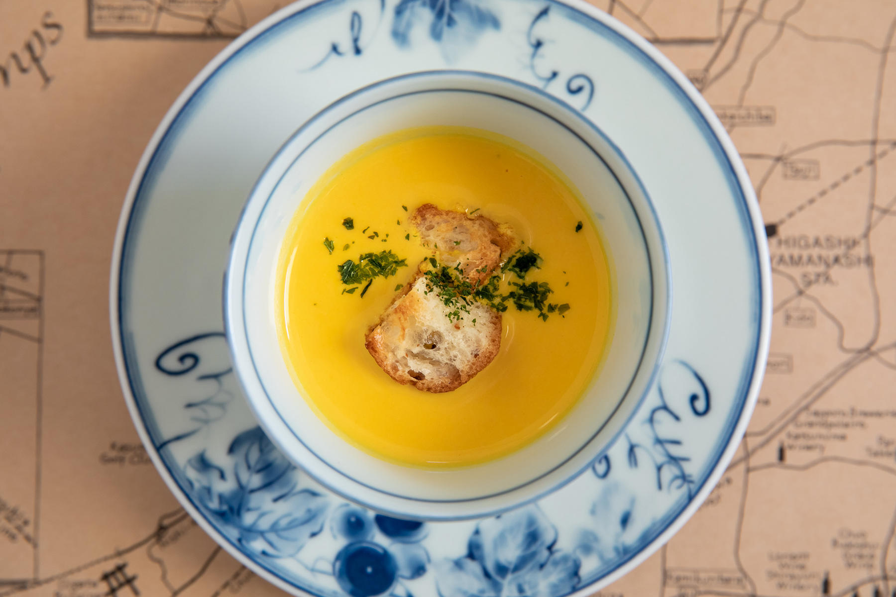 山梨県産の大塚にんじんのポタージュ