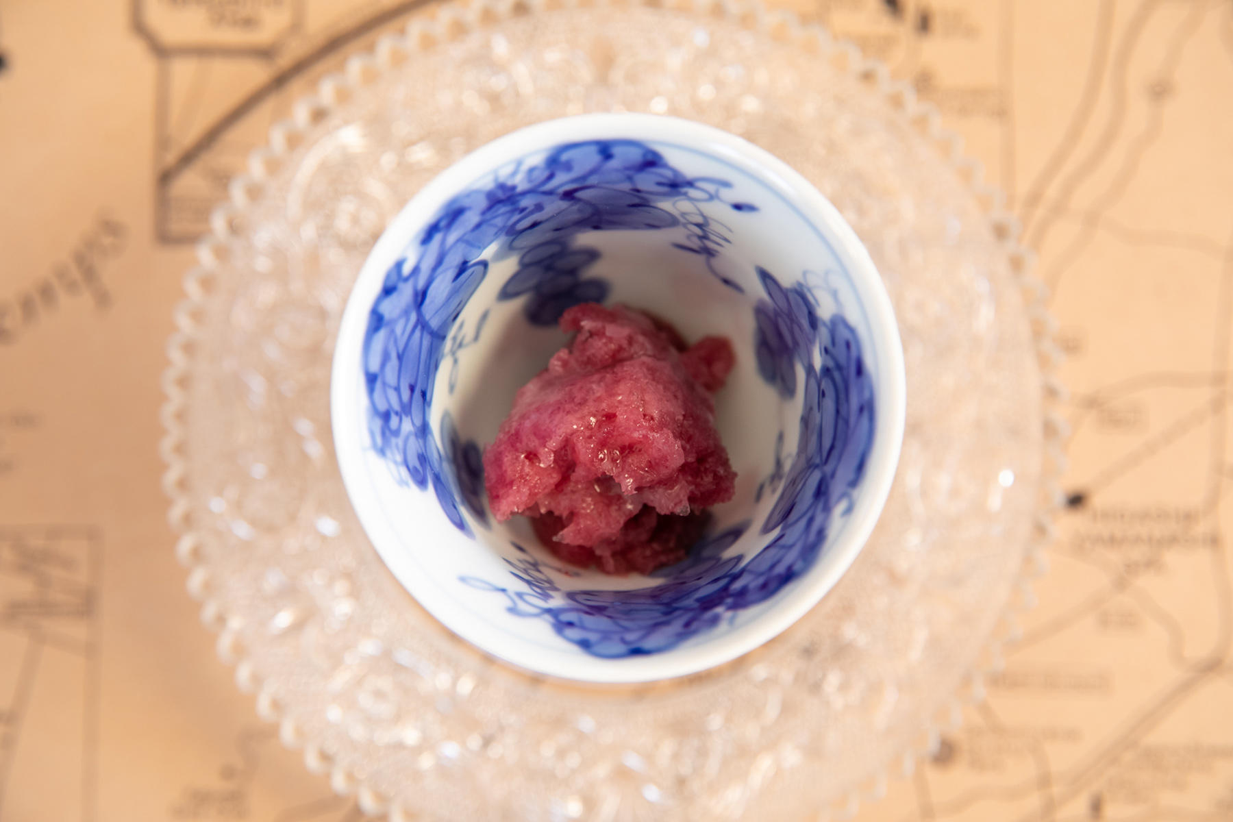 木苺を使ったシャーベット