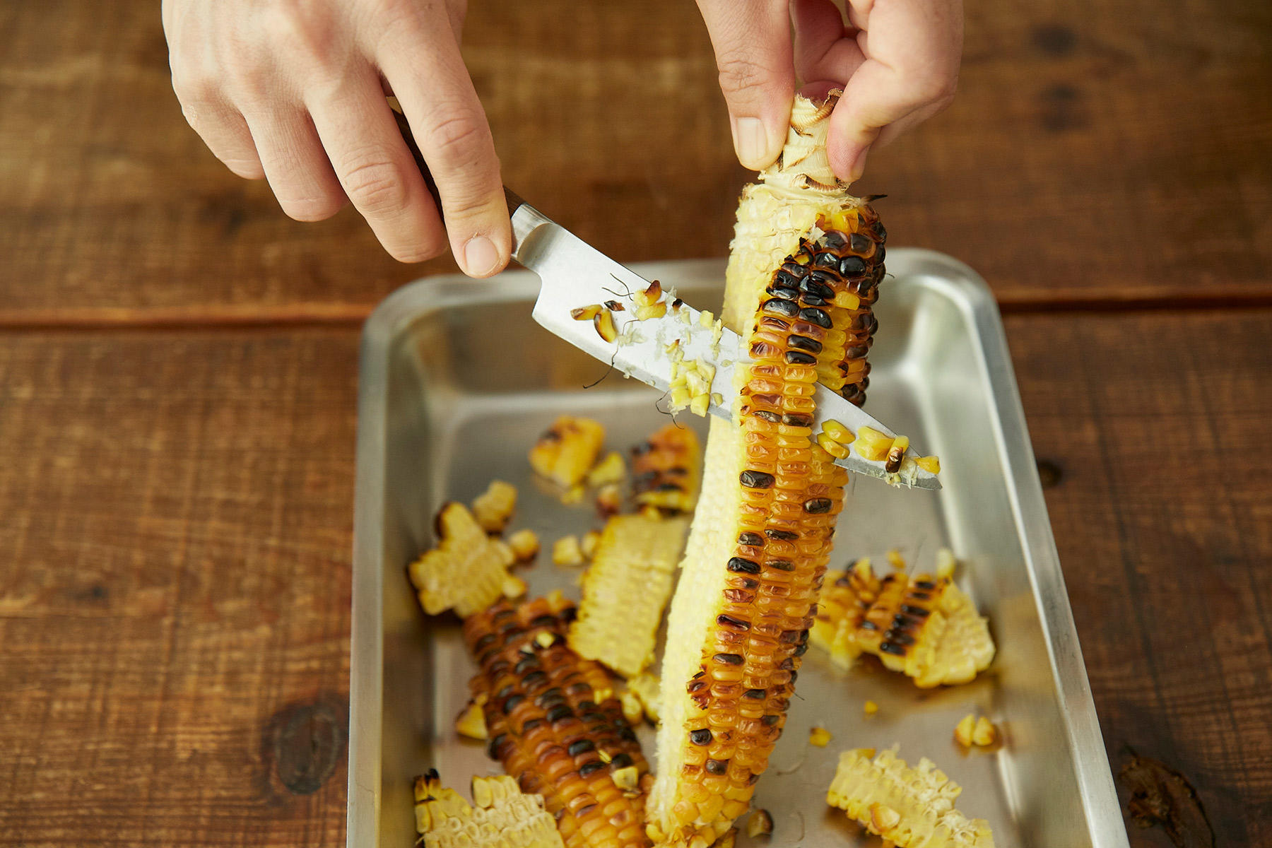焼きとうもろこしをつくる