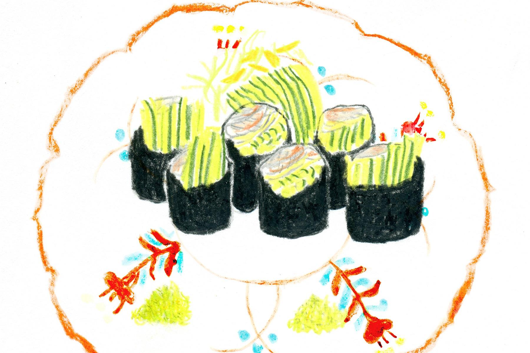 小肌がり胡瓜巻のおつまみ