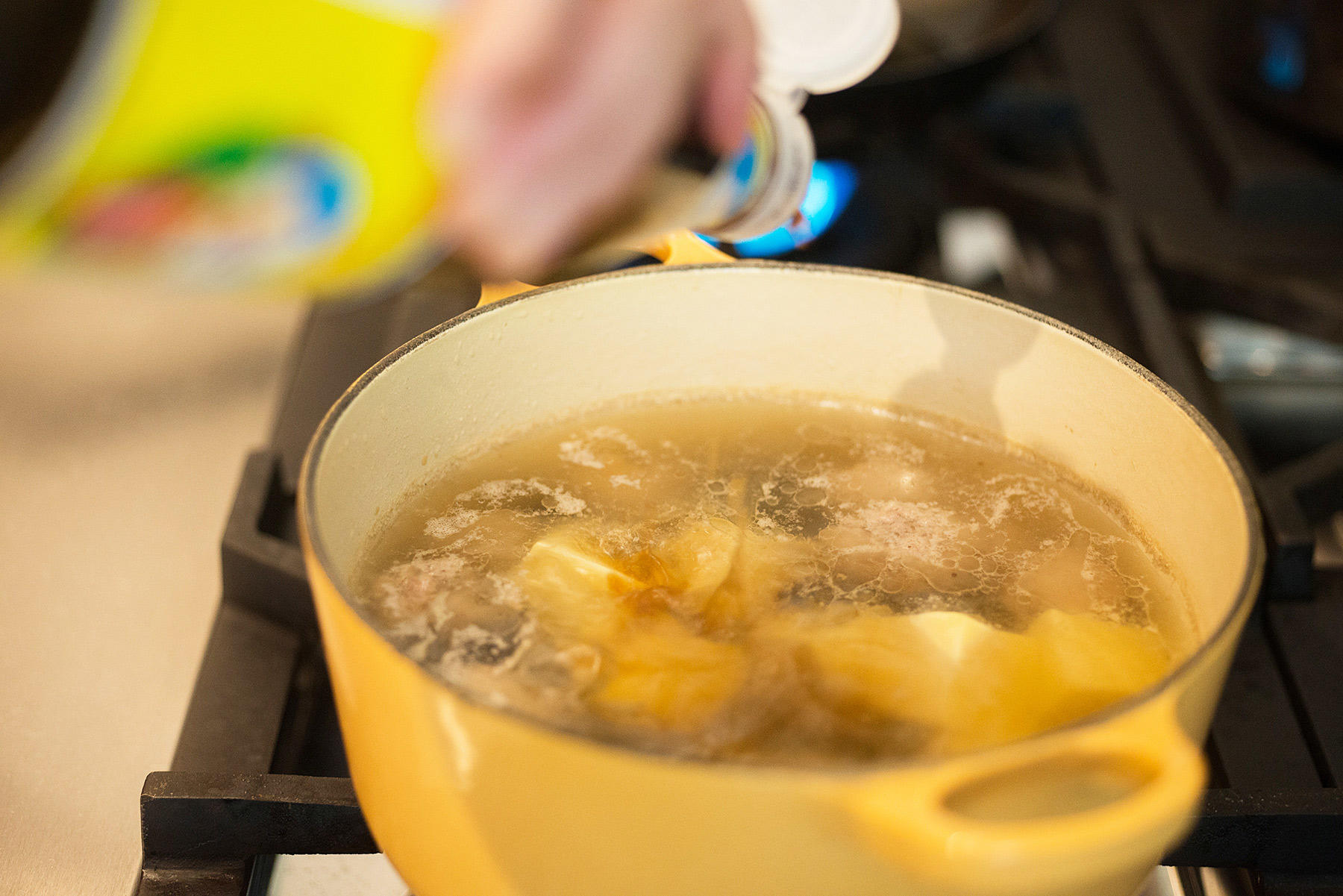 スープに加える