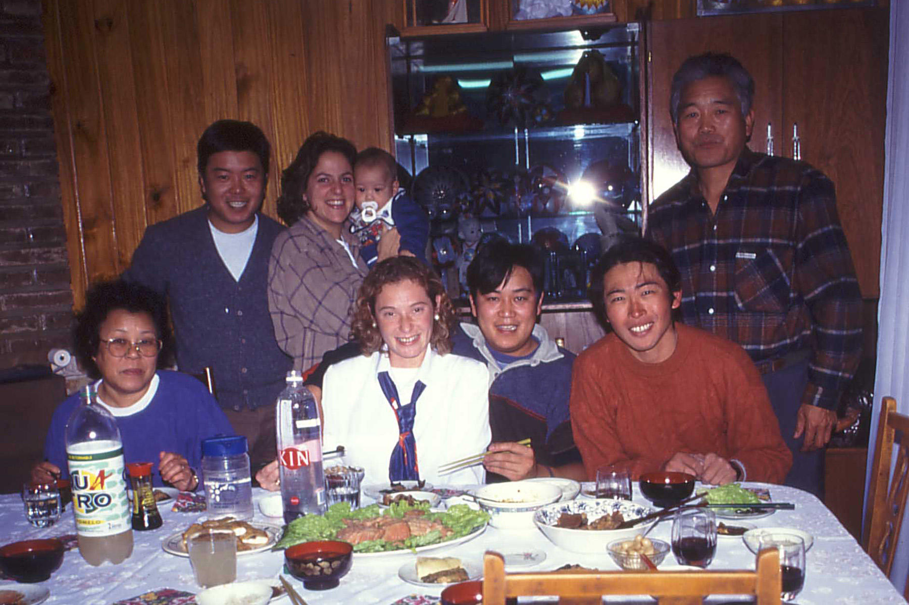 菊池さんご一家と筆者