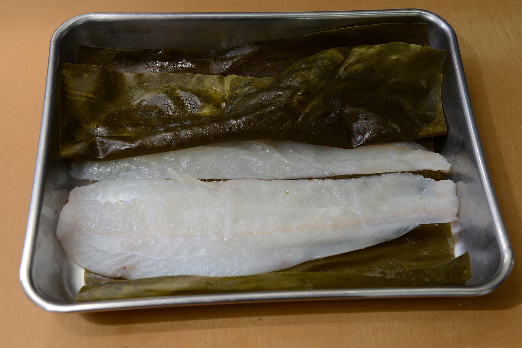 一昼夜、昆布締めにする