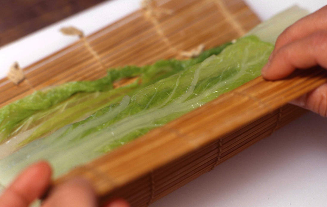 白菜を下ゆでする