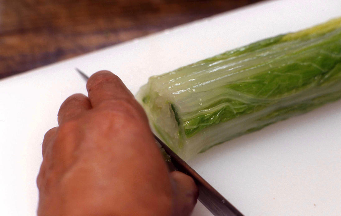 白菜を下ゆでする