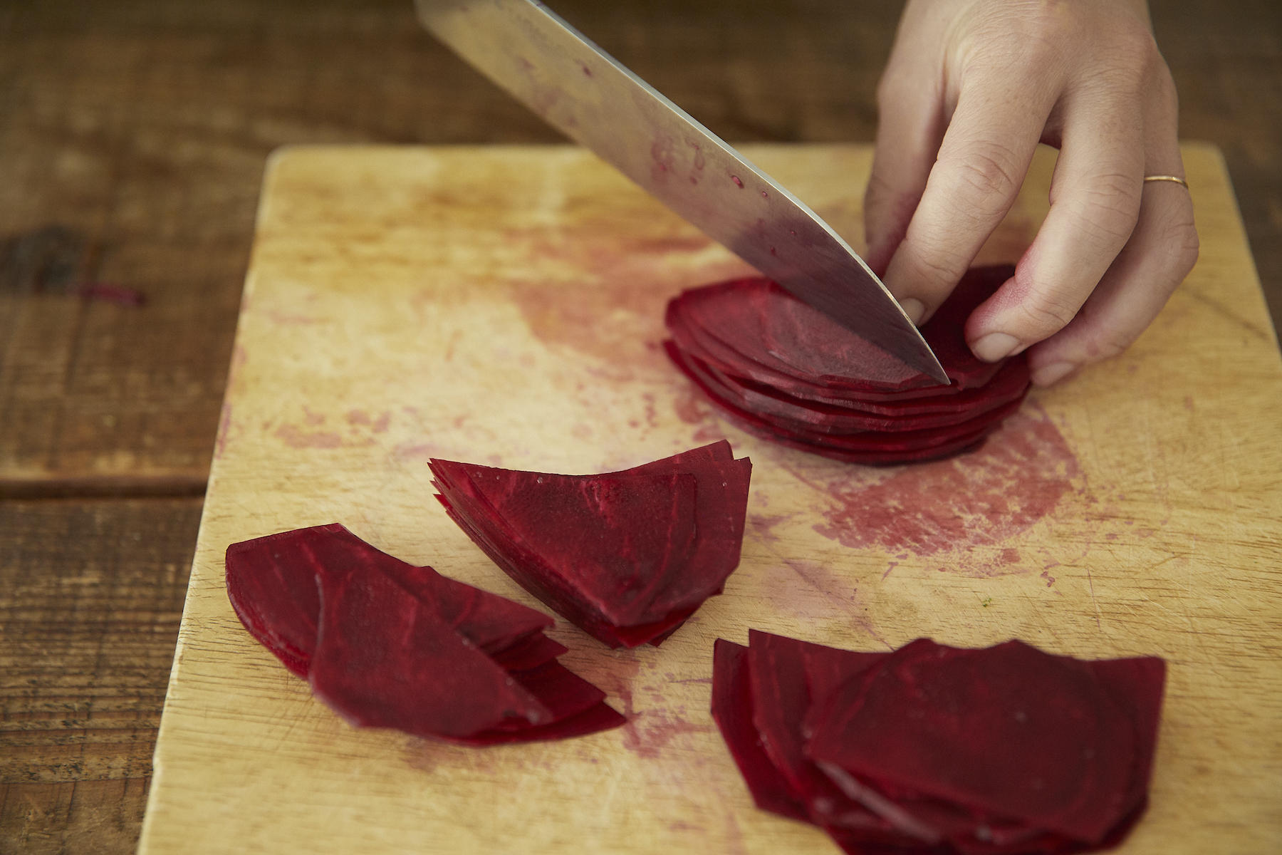 いちょう切りにする