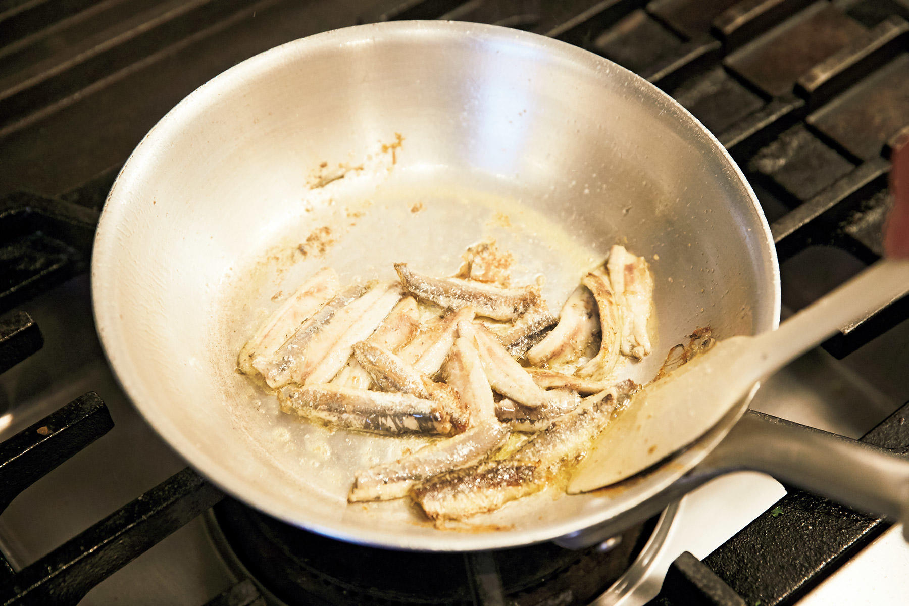 イワシの火を通す