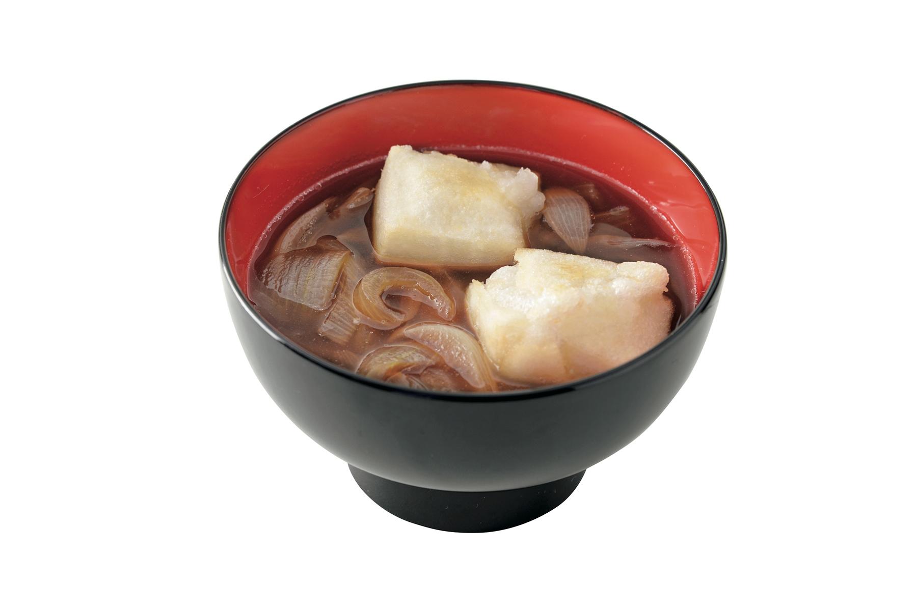 揚げ餅玉ねぎ雑煮