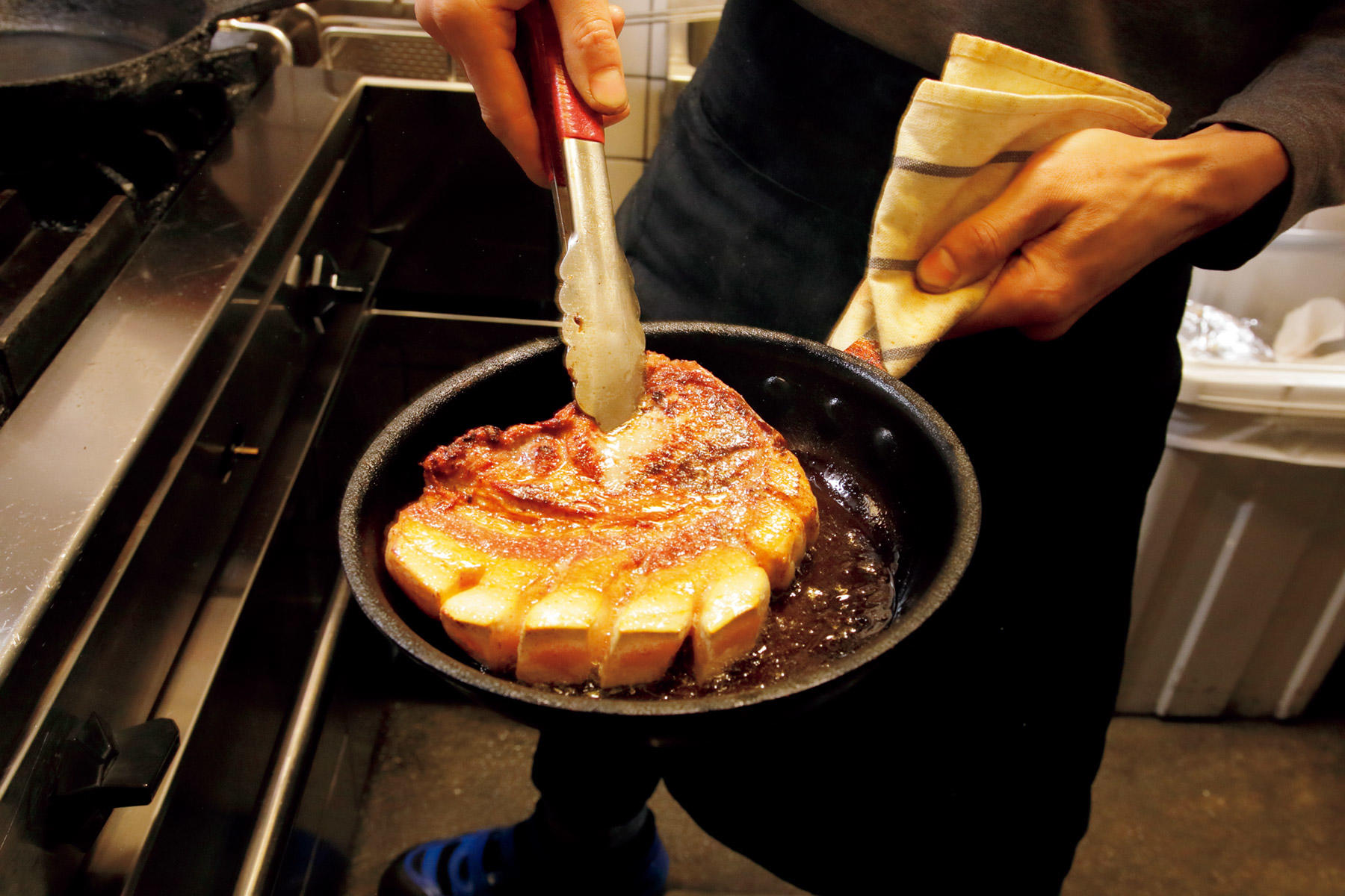 オーブンで火を通す