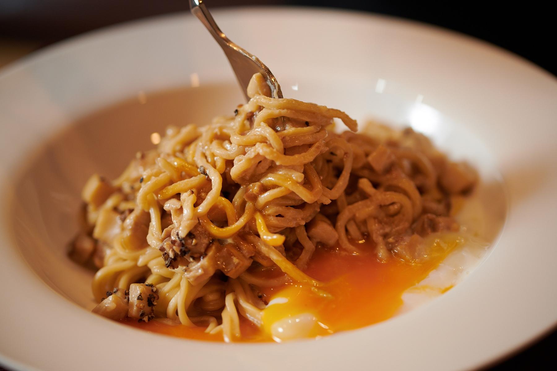 ポルチーニの茸のクリーム生パスタ