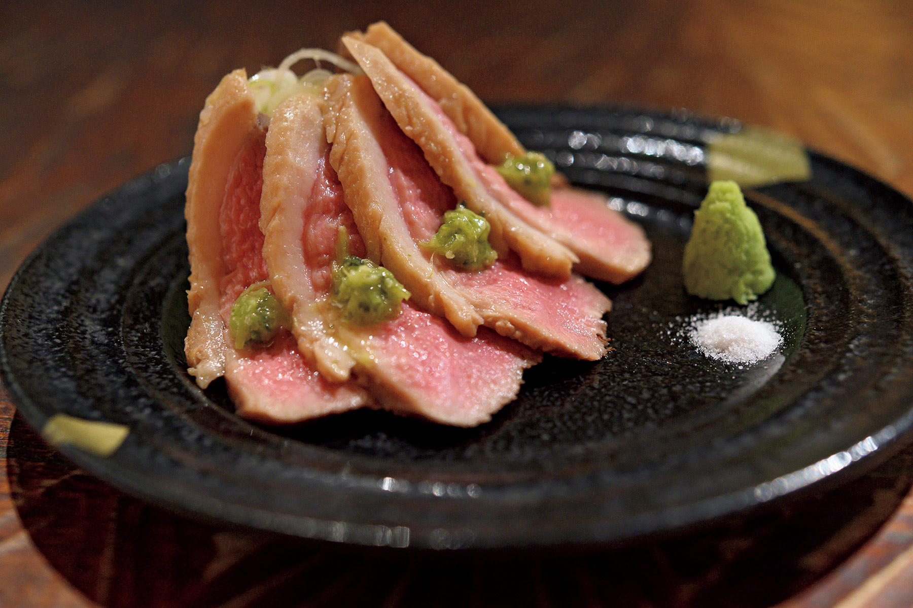 京鴨のたたきジェノベーゼ