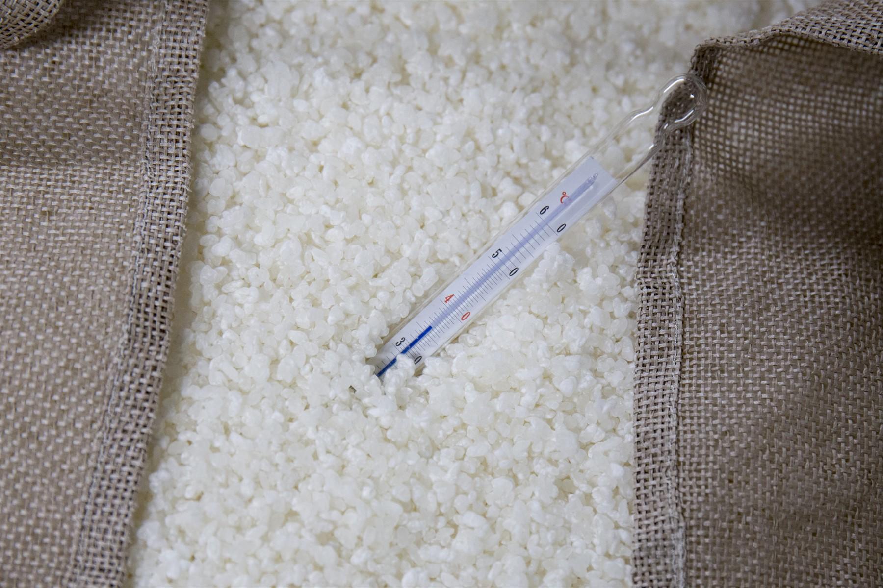 体温計で温度を測る