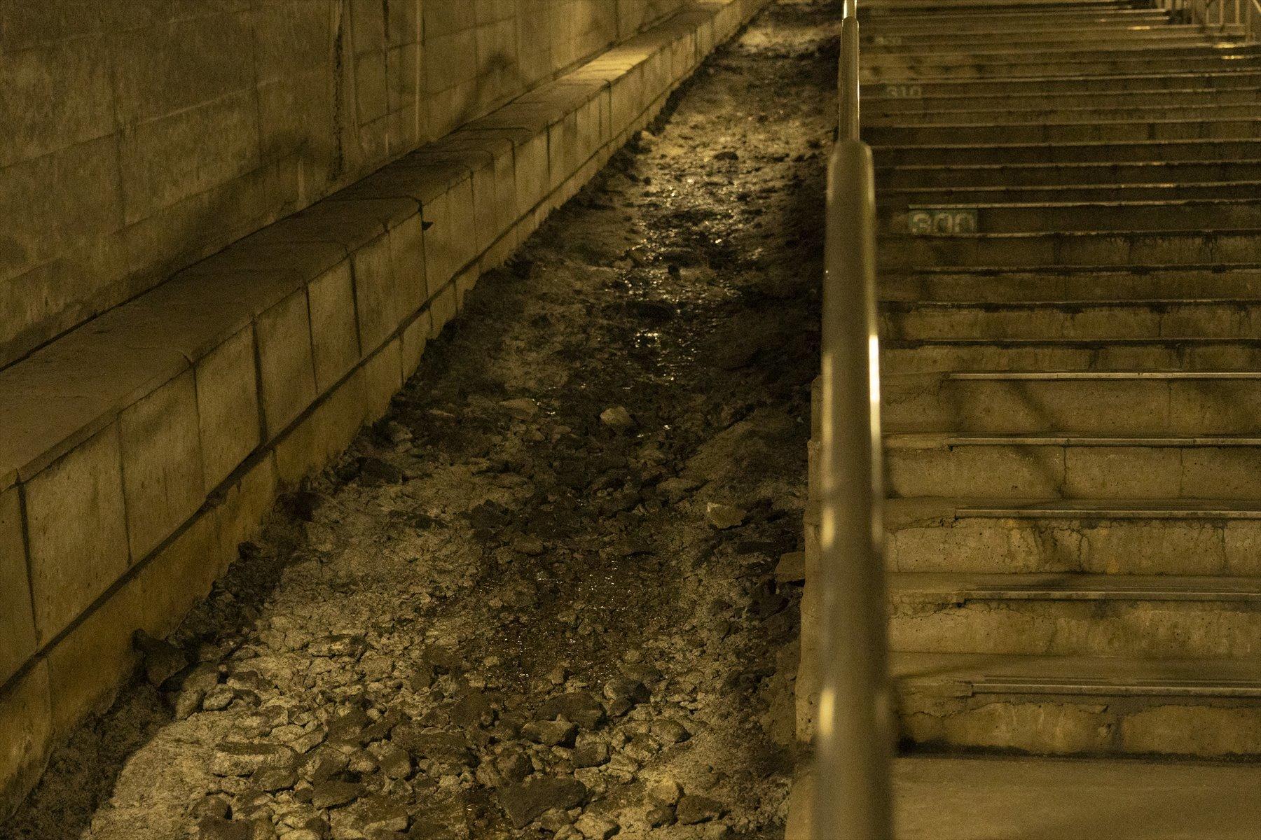 エスカレータを設置する計画で設けられたスペース