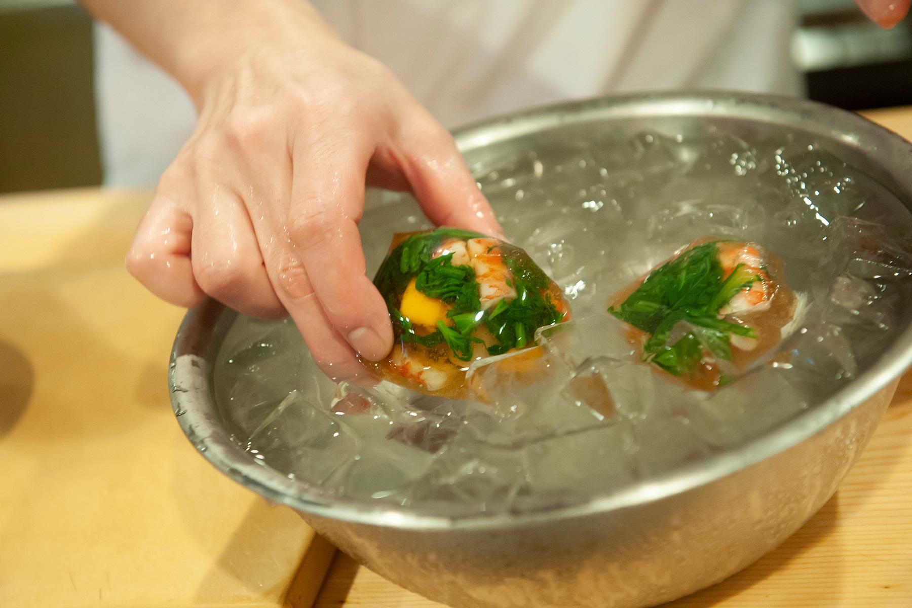 茶巾絞りにする