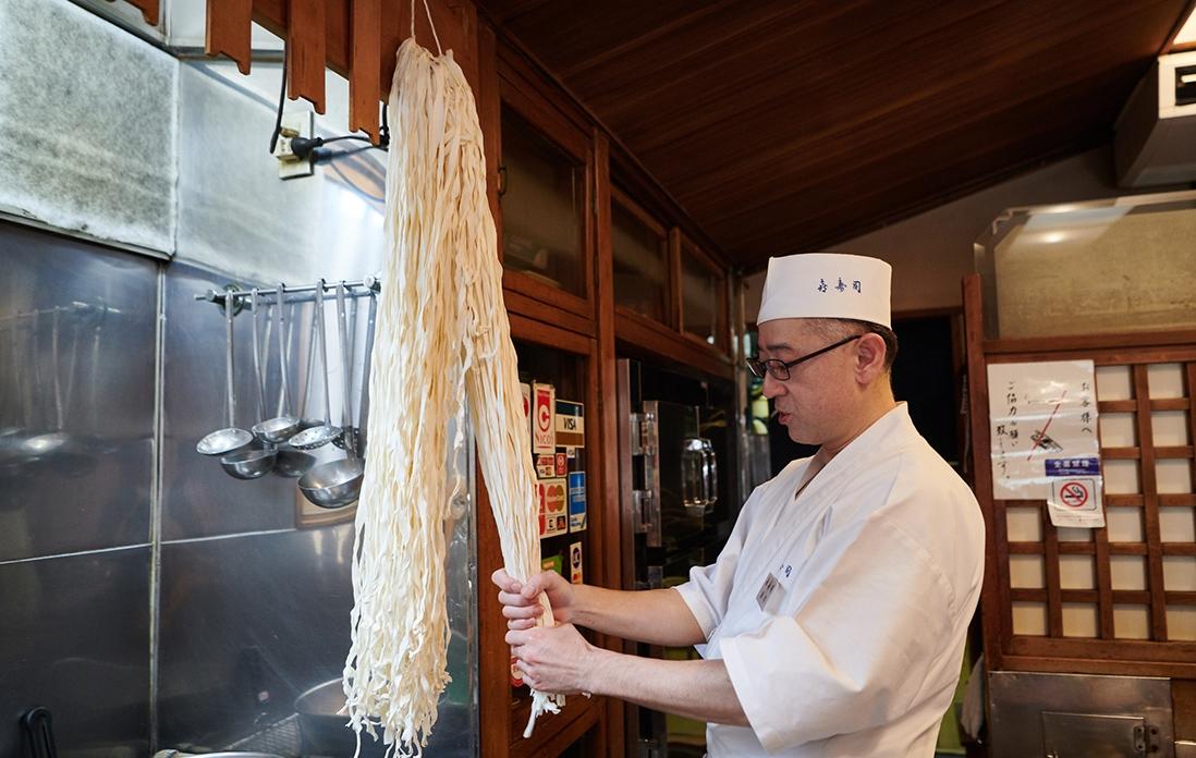 干瓢を仕込む様子