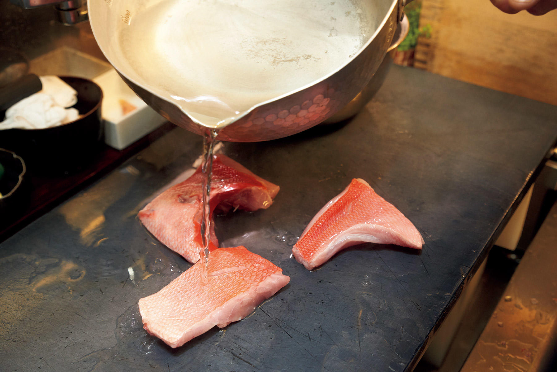 金目鯛を霜降りに