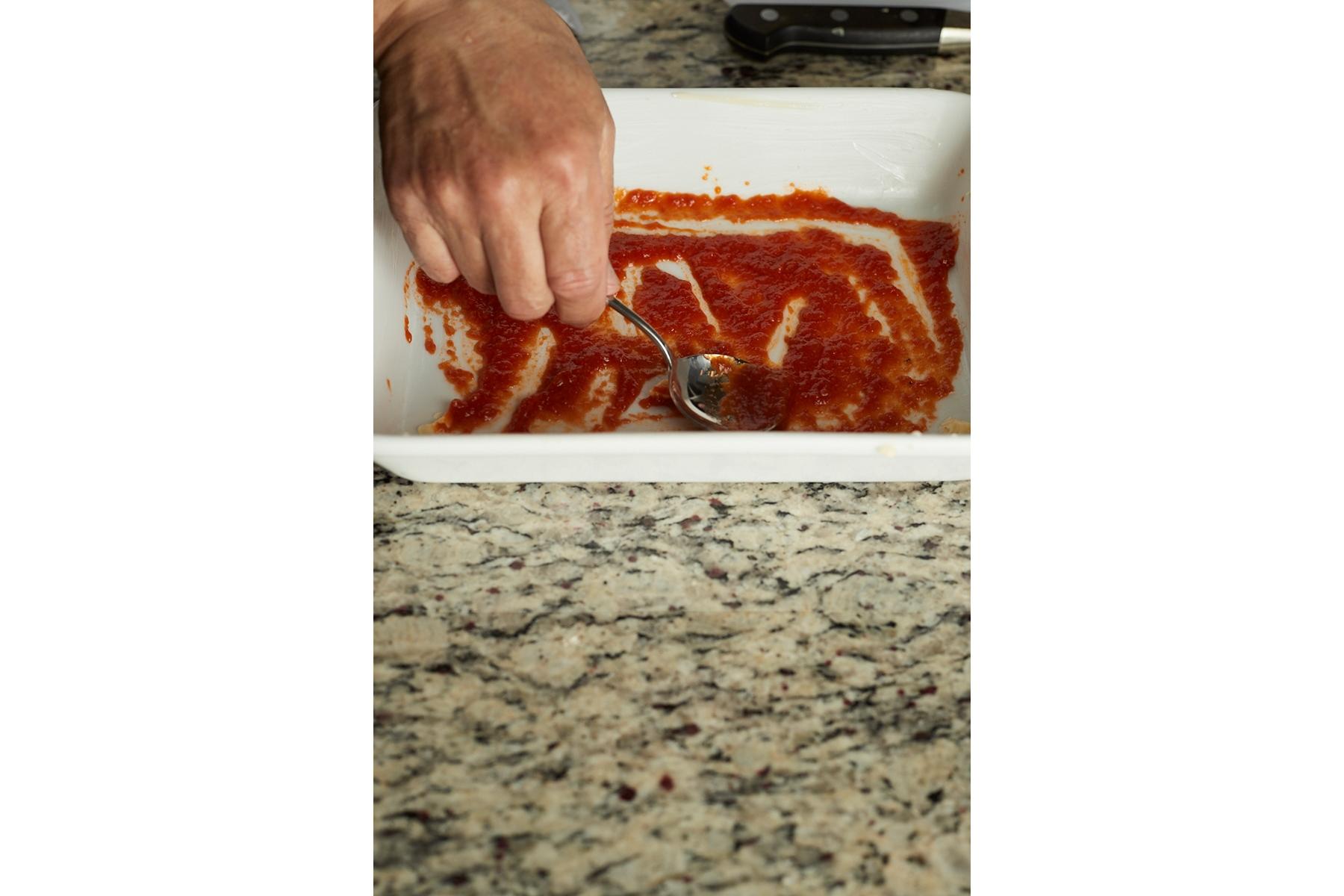 耐熱皿に入れる