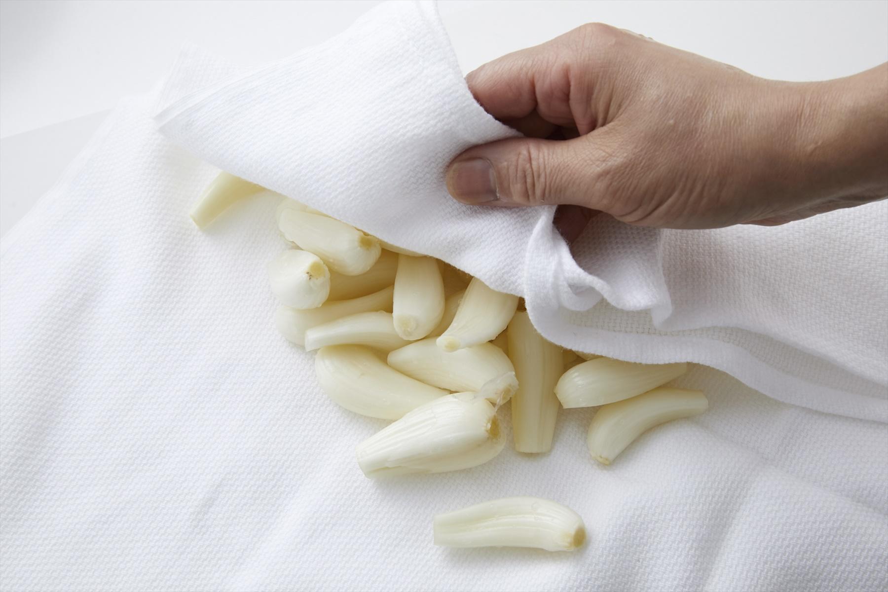 再び水気をとる