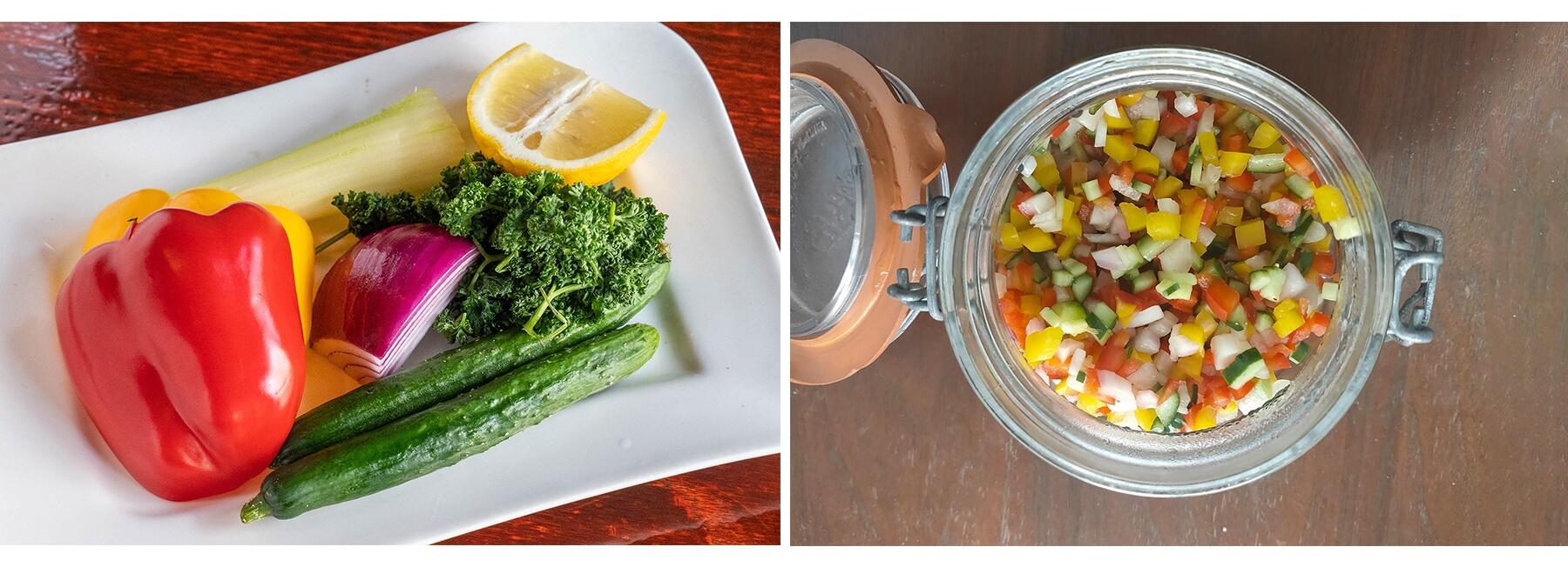 野菜とサルピコンソース