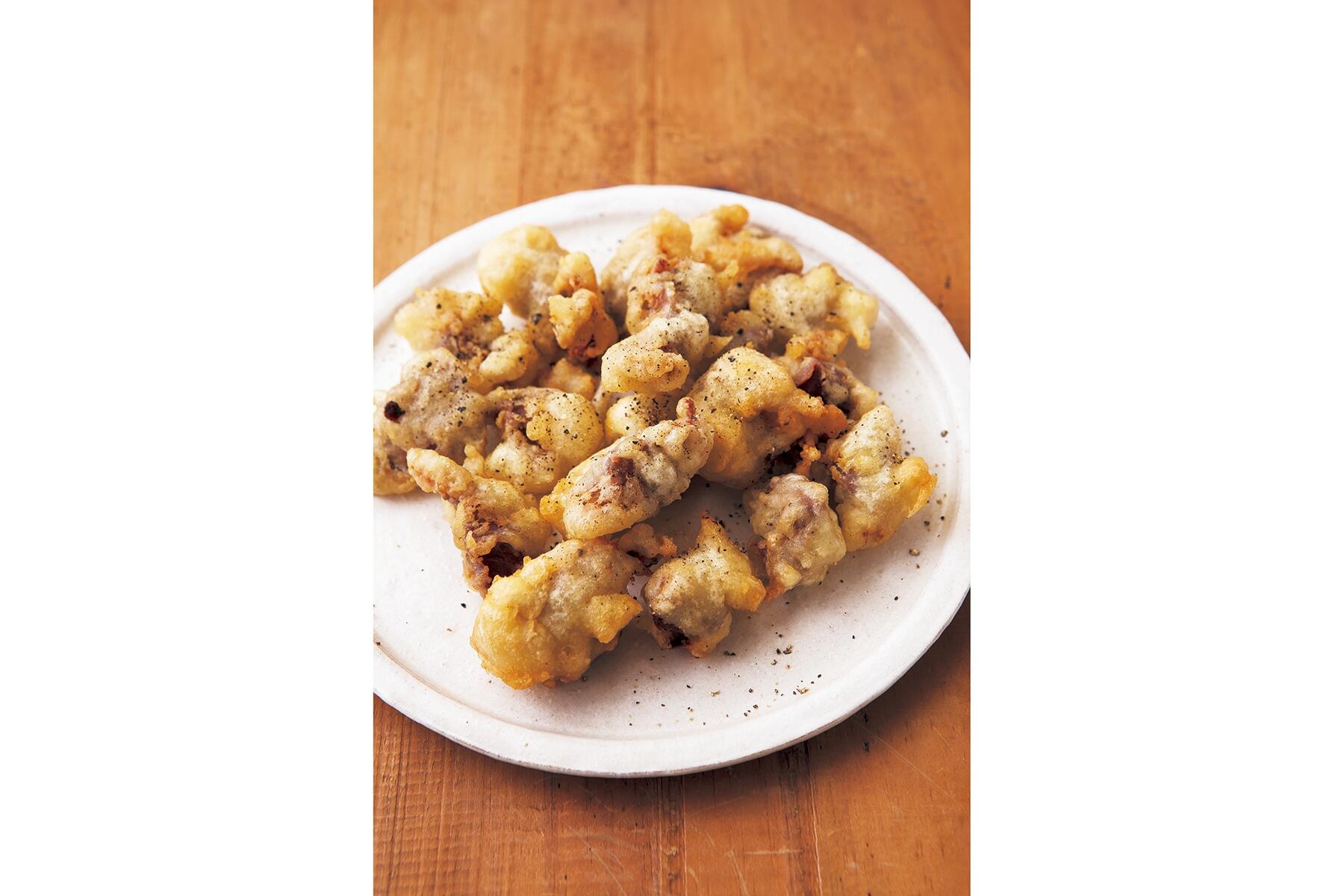 衣をつくり揚げる