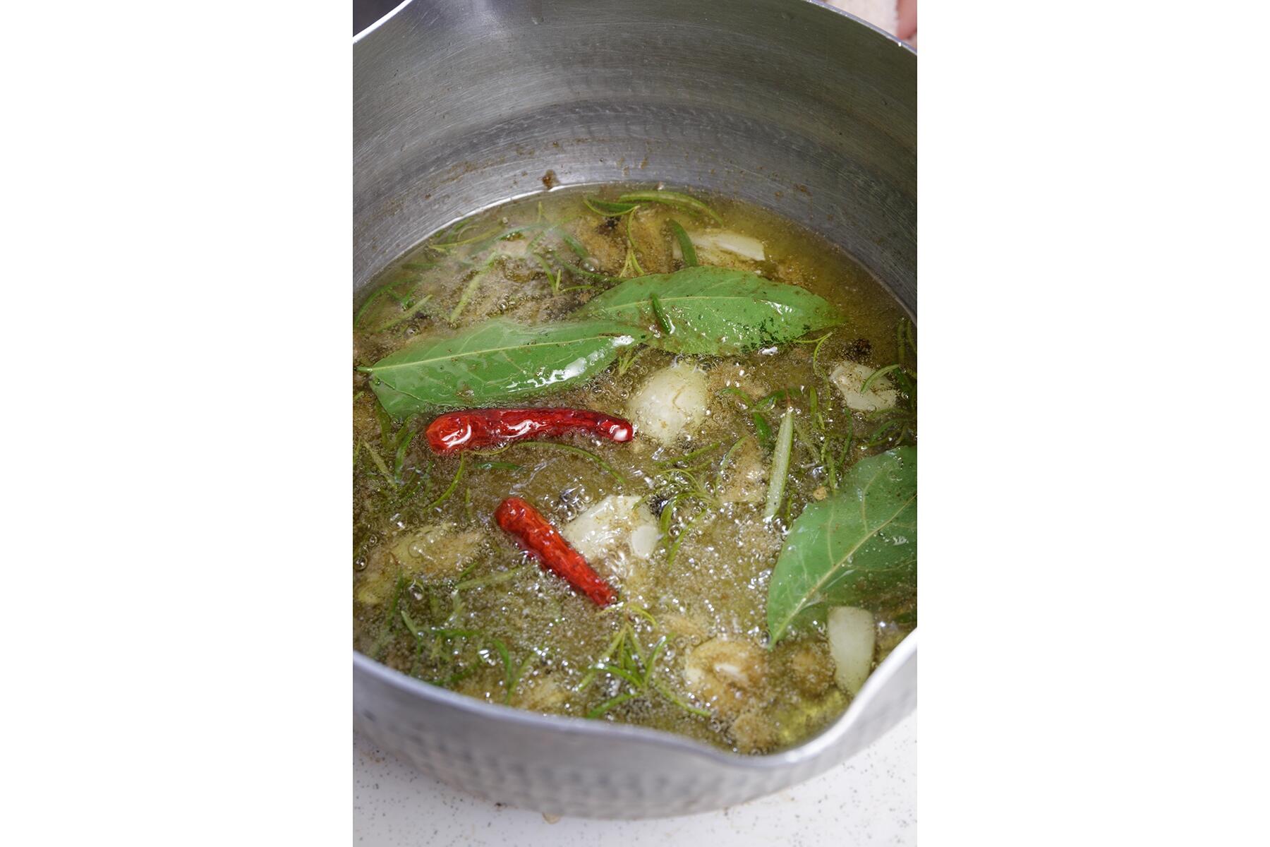 マリネ液を煮る