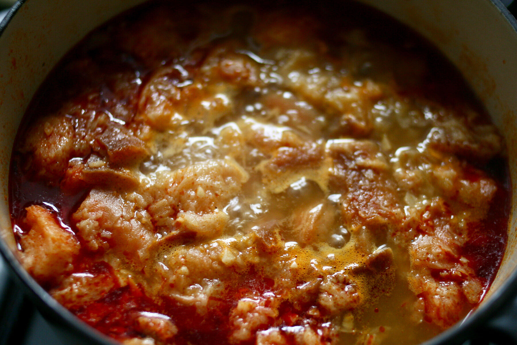 残りのハモン・セラーノを加える