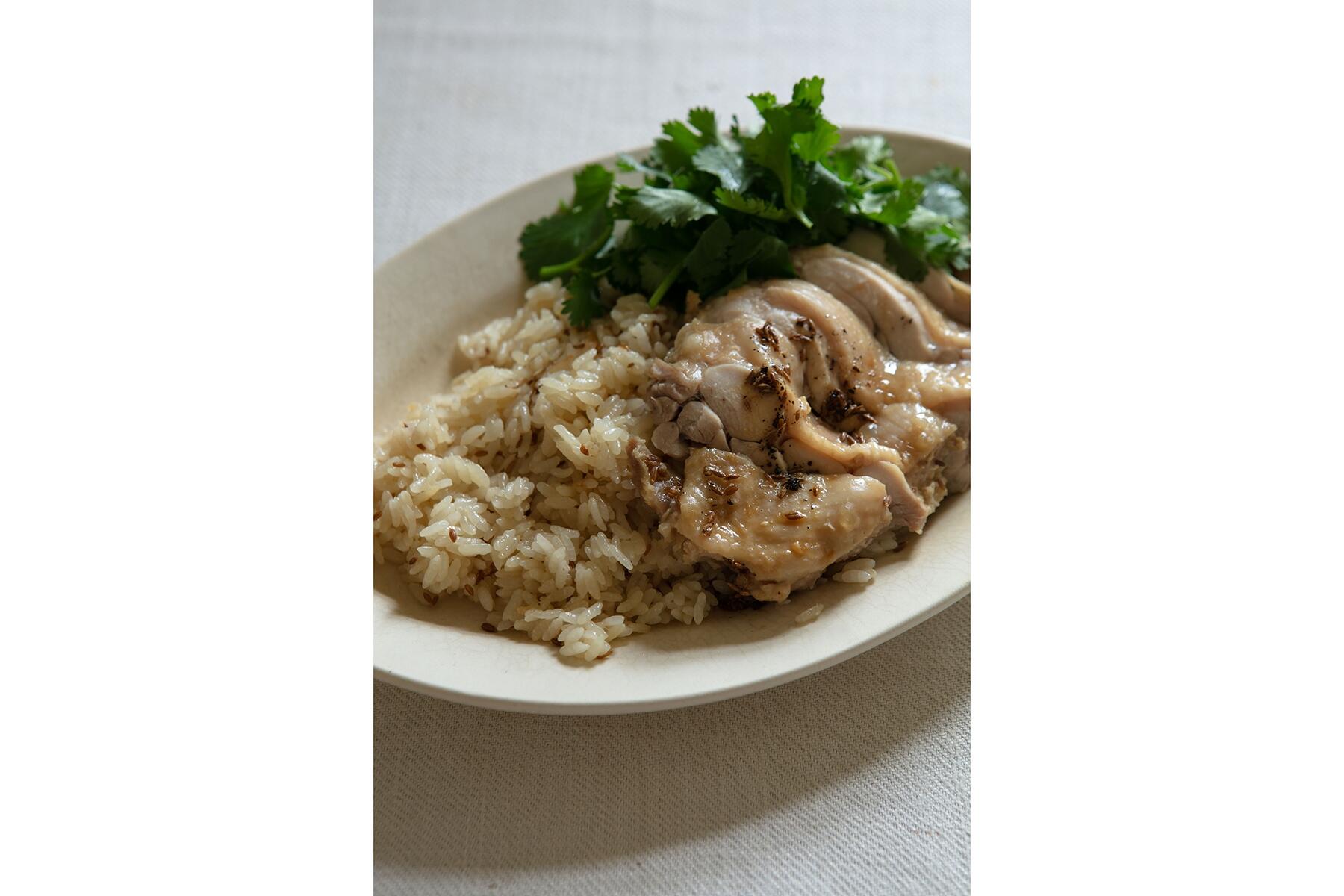 クミン入りシンガポールチキンライス