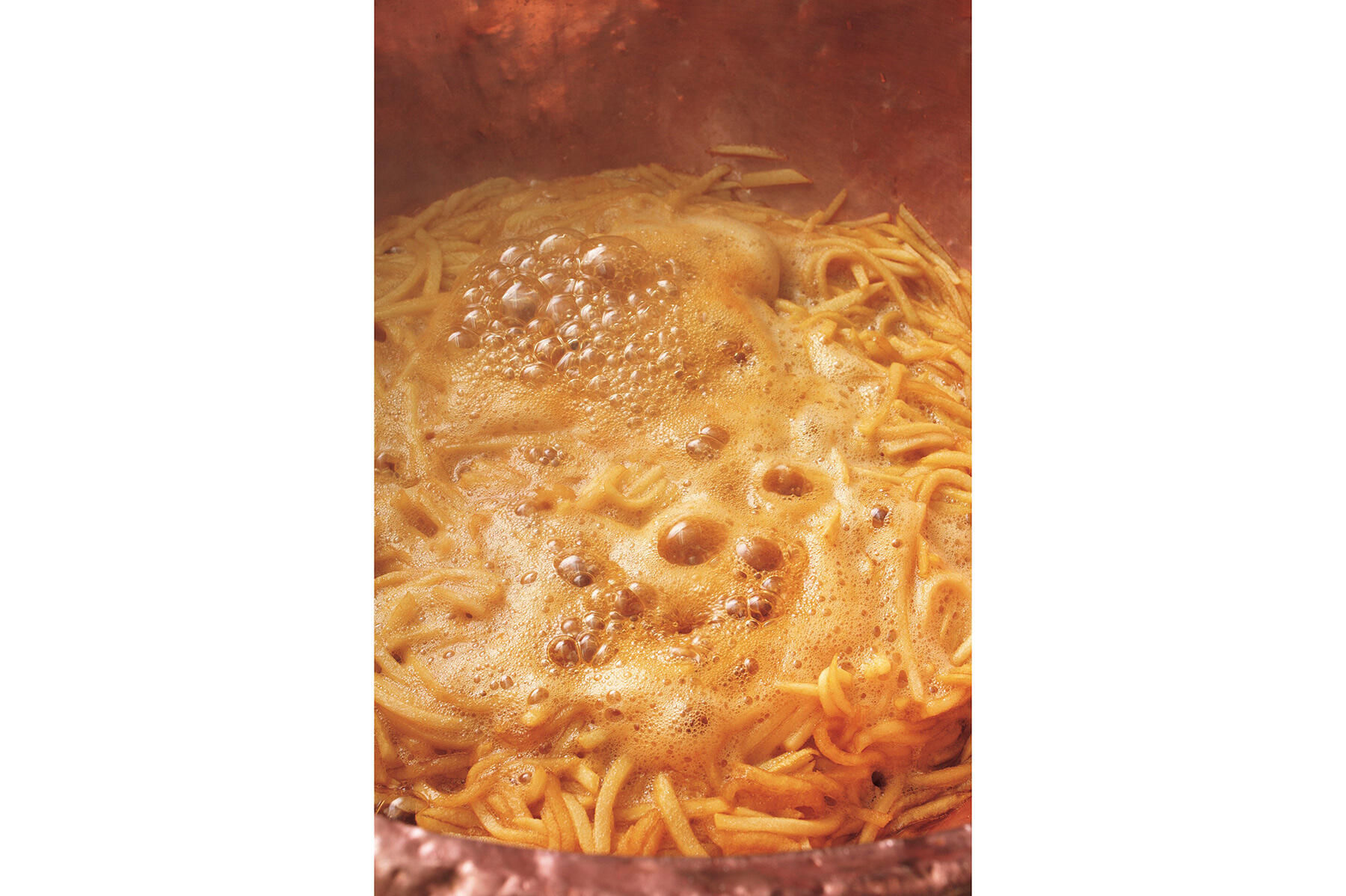 マッチ状のりんごを加える