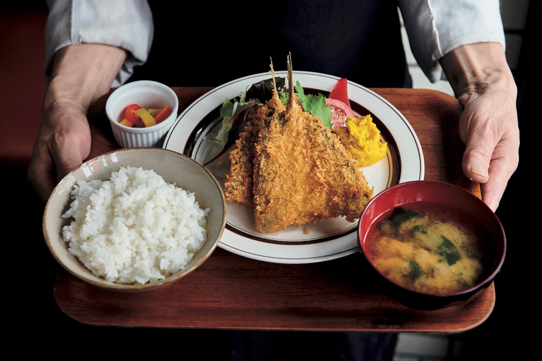 アジフライ定食