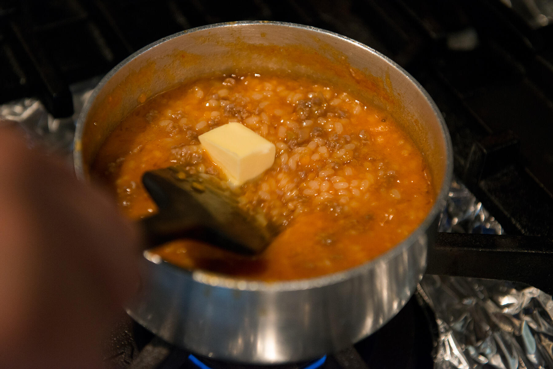 バターを加える