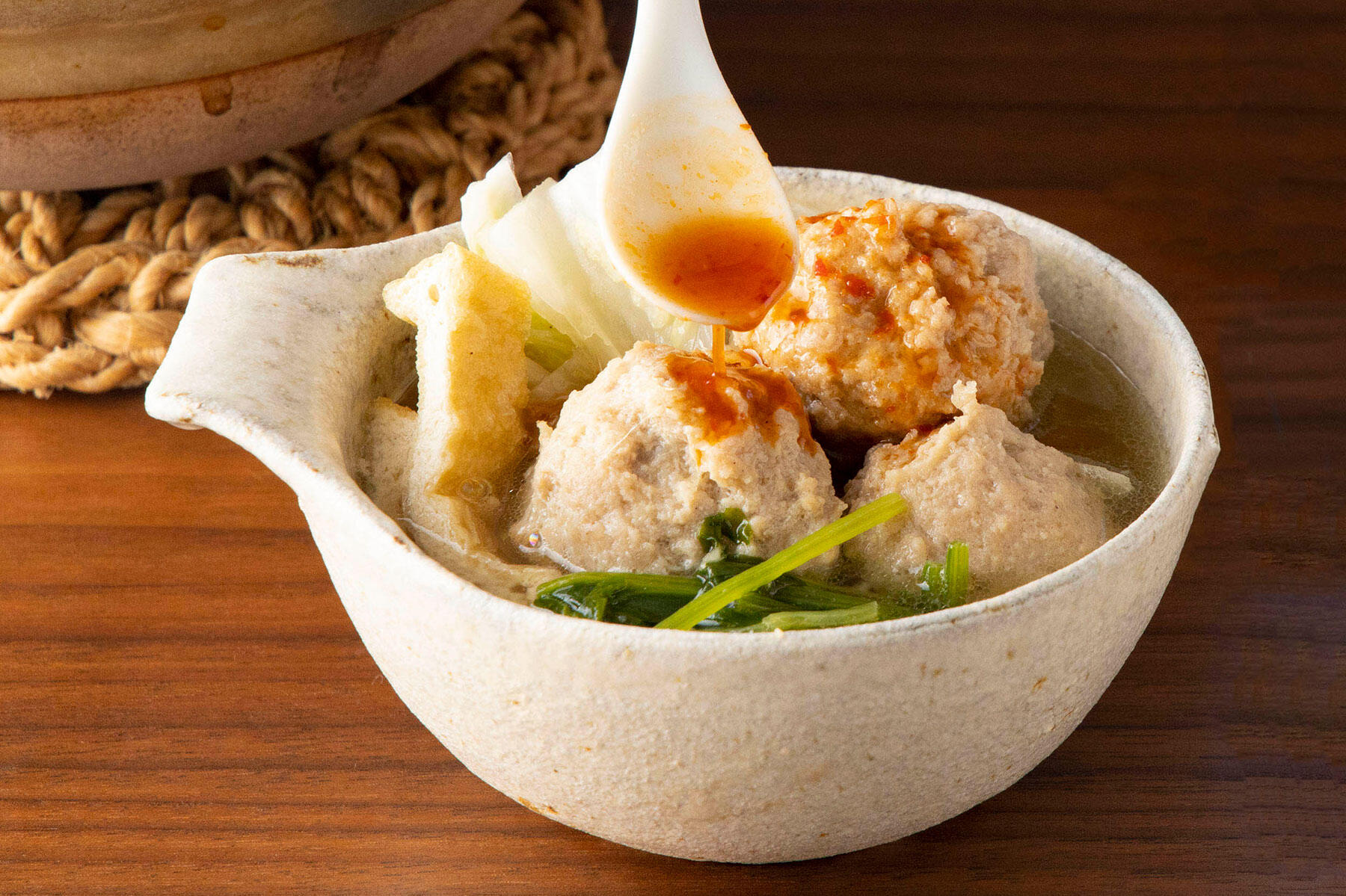 豚肉団子の生姜鍋