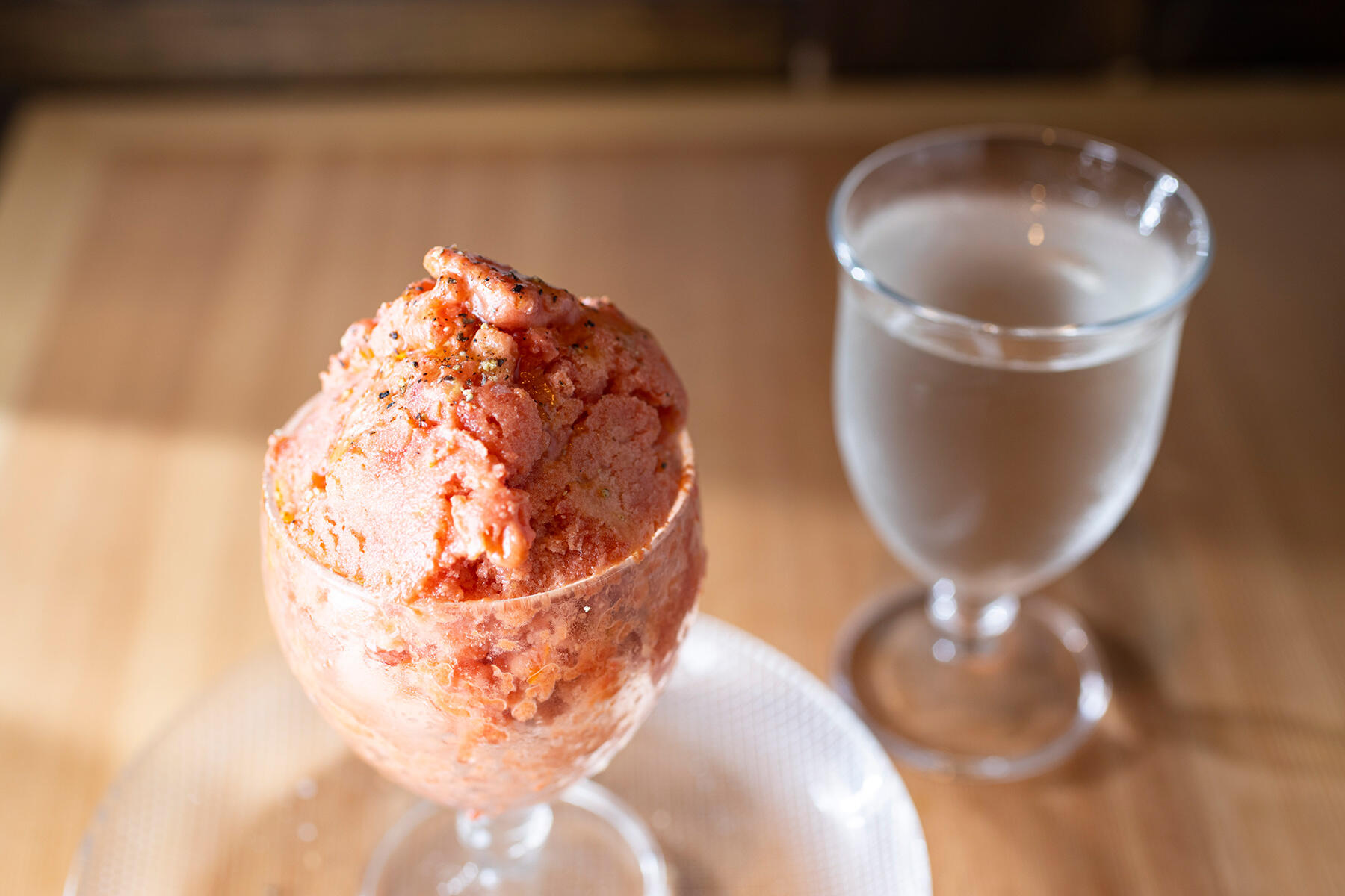 越のルビーの冷やしトマトのグラニテ