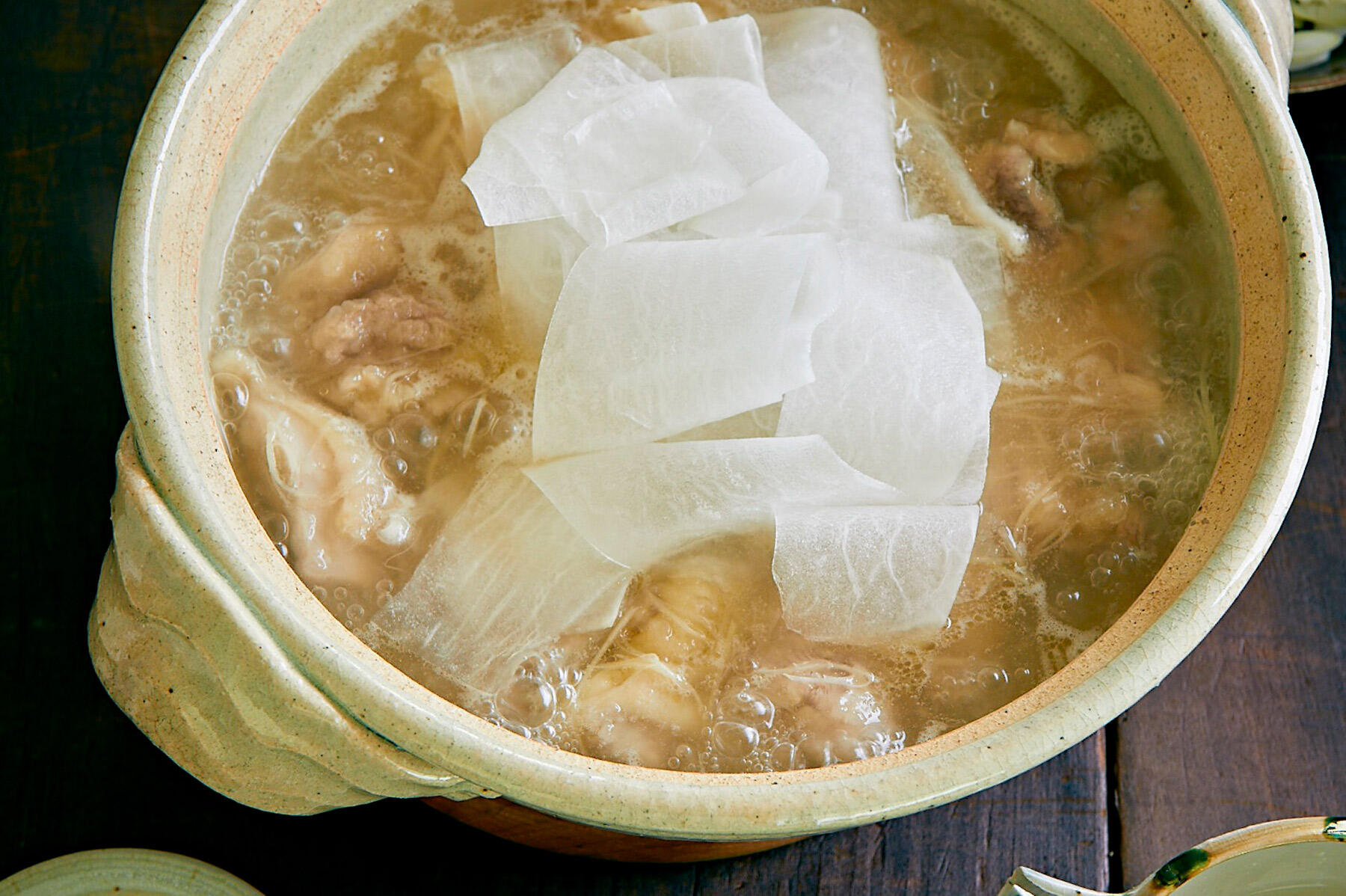 ひらひら大根と鶏肉のとろみ鍋